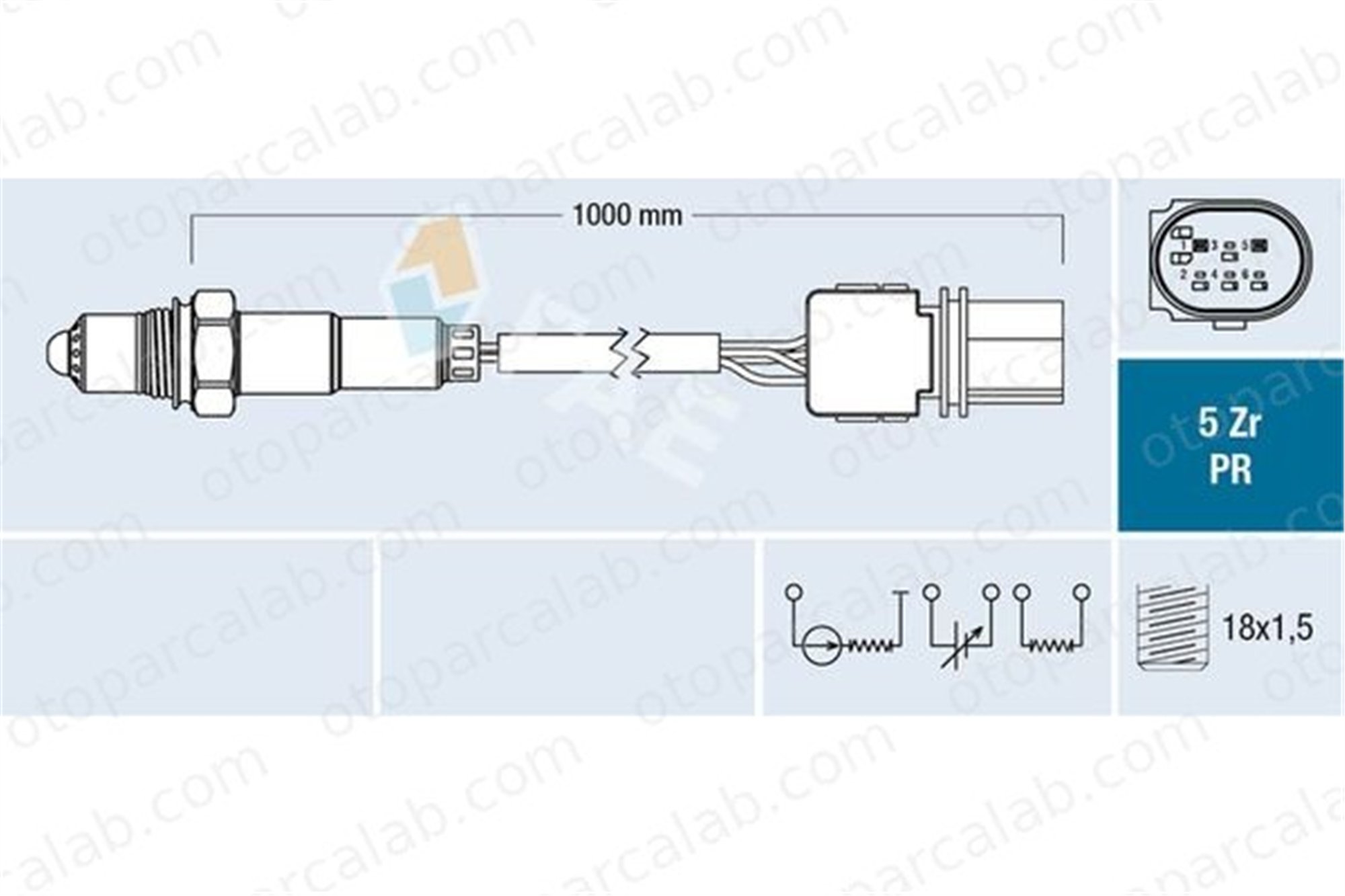 FAE 75070 Oksijen (Lambda) Sensörü MAN F90 TGS I 11787589138 11787557223