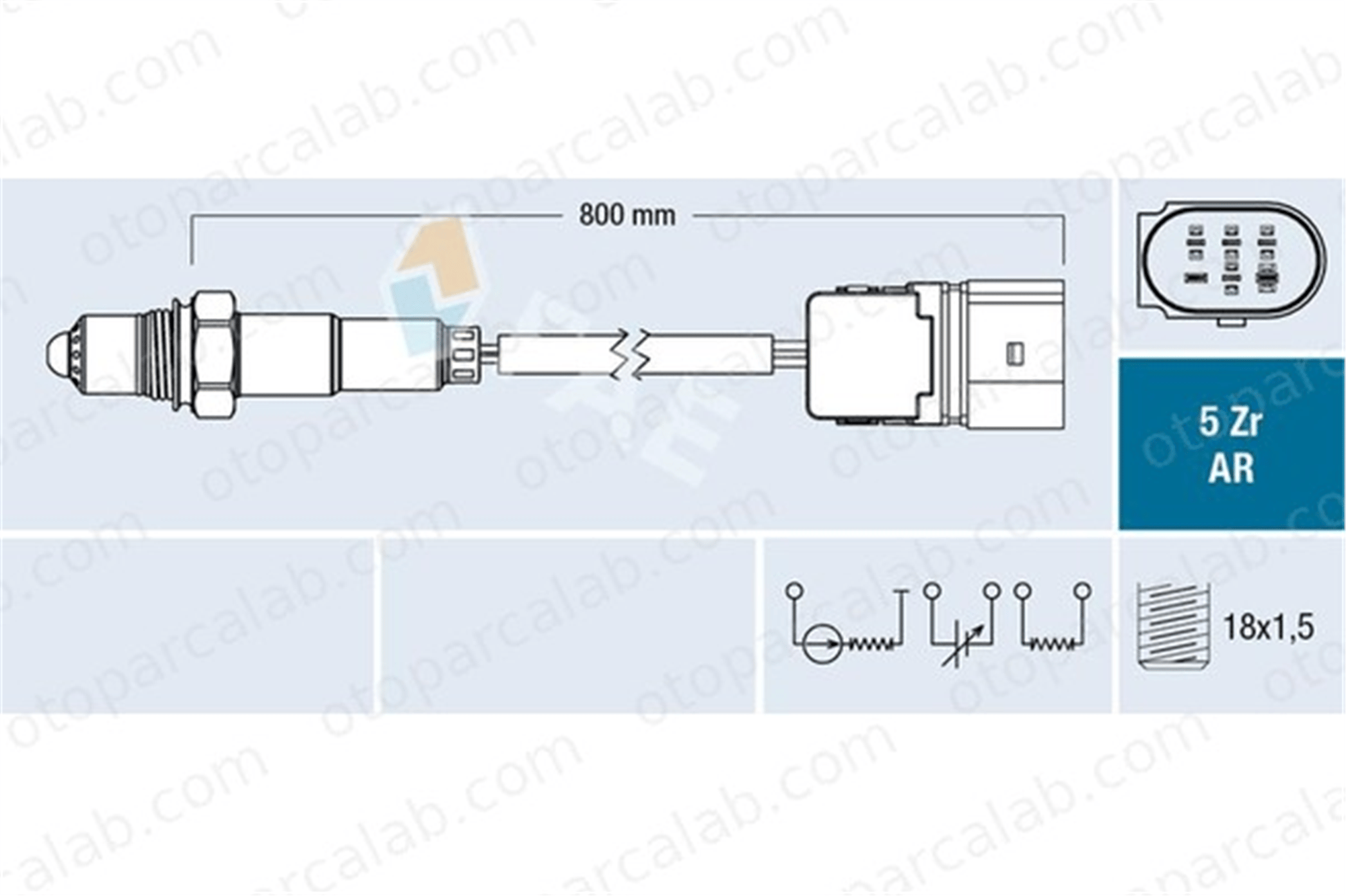 FAE 75357 Oksijen (Lambda) Sensörü AUDI A4 B6 Avant VW POLO 3C906262C 03C906262C