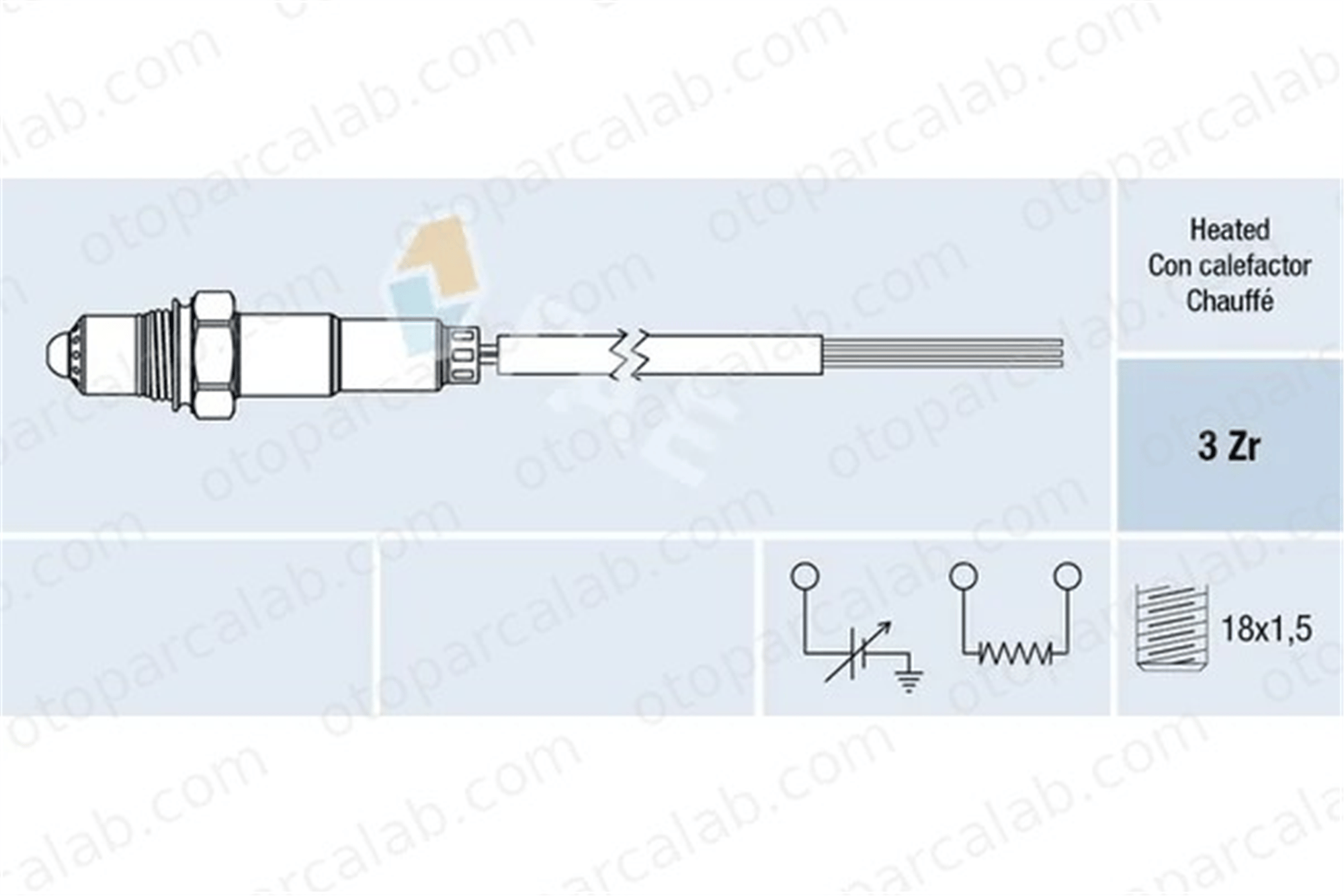 FAE 77107 Oksijen (Lambda) Sensörü FIAT UNO VW GOLF II 161241101601 162281101600