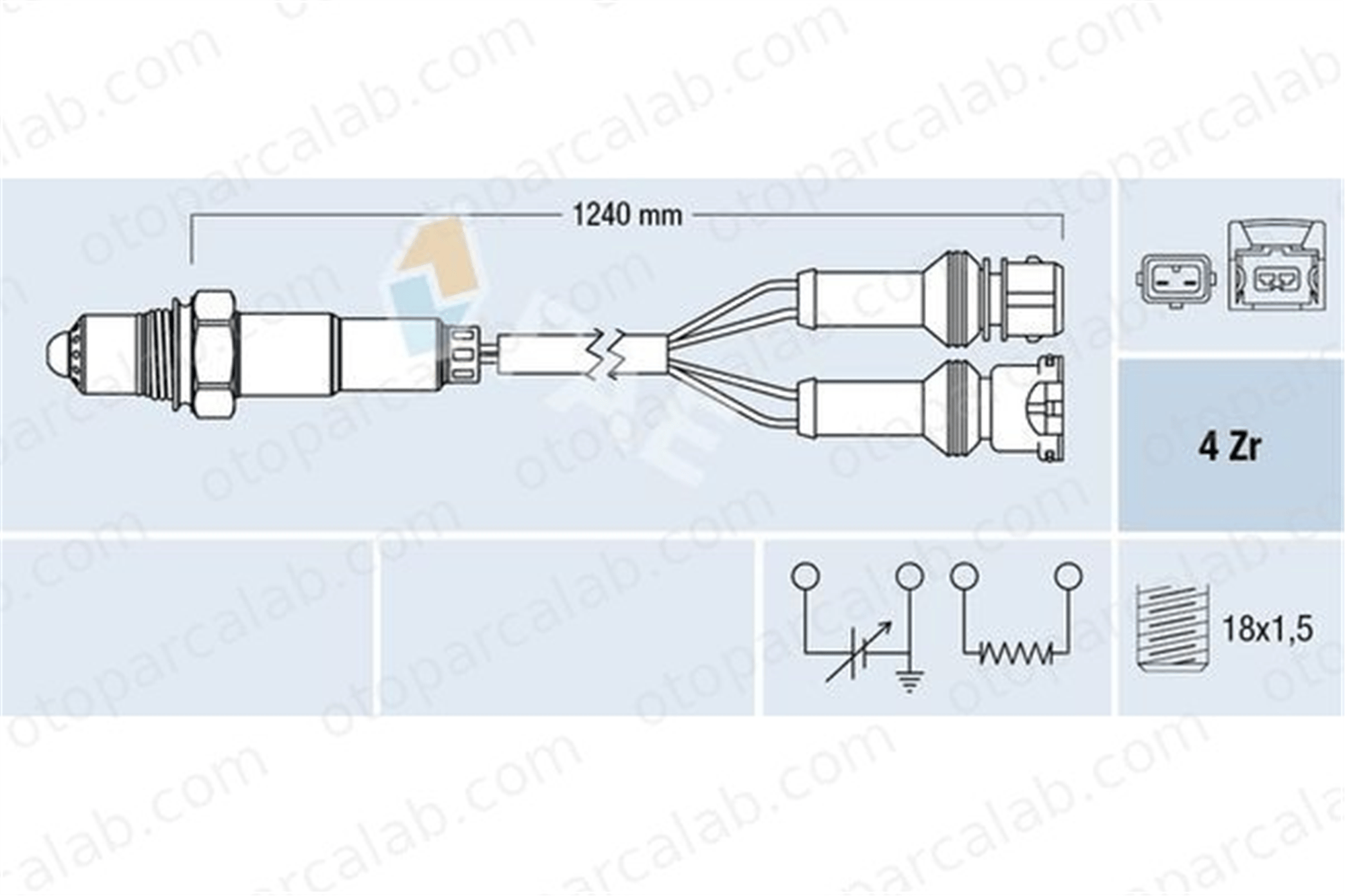 FAE 77125 Oksijen (Lambda) Sensörü ALFA ROMEO 155 164 60562536 60578768