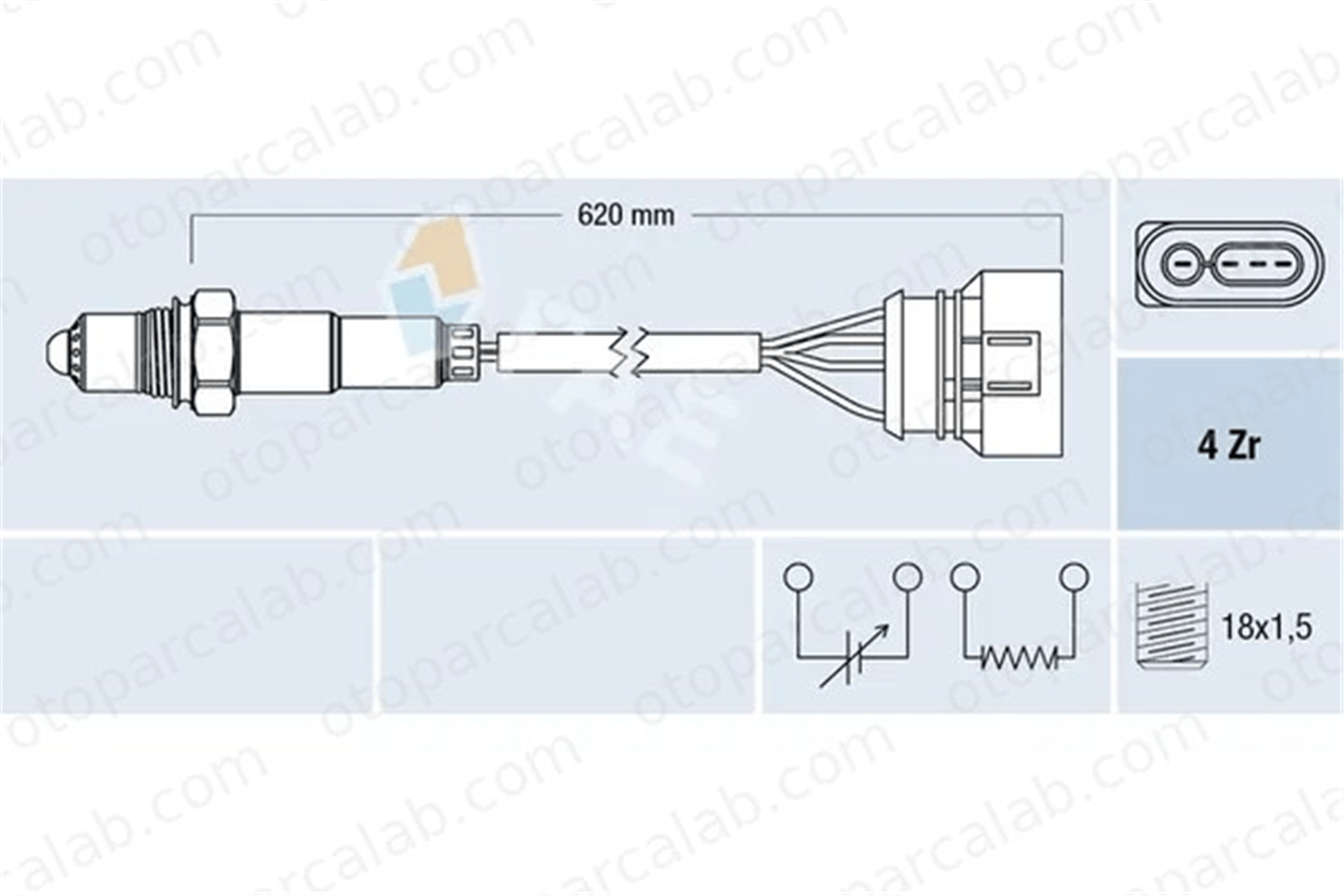 FAE 77131 Oksijen (Lambda) Sensörü AUDI A6 C5 A6 C5 Avant 30906265AD 030906265AD