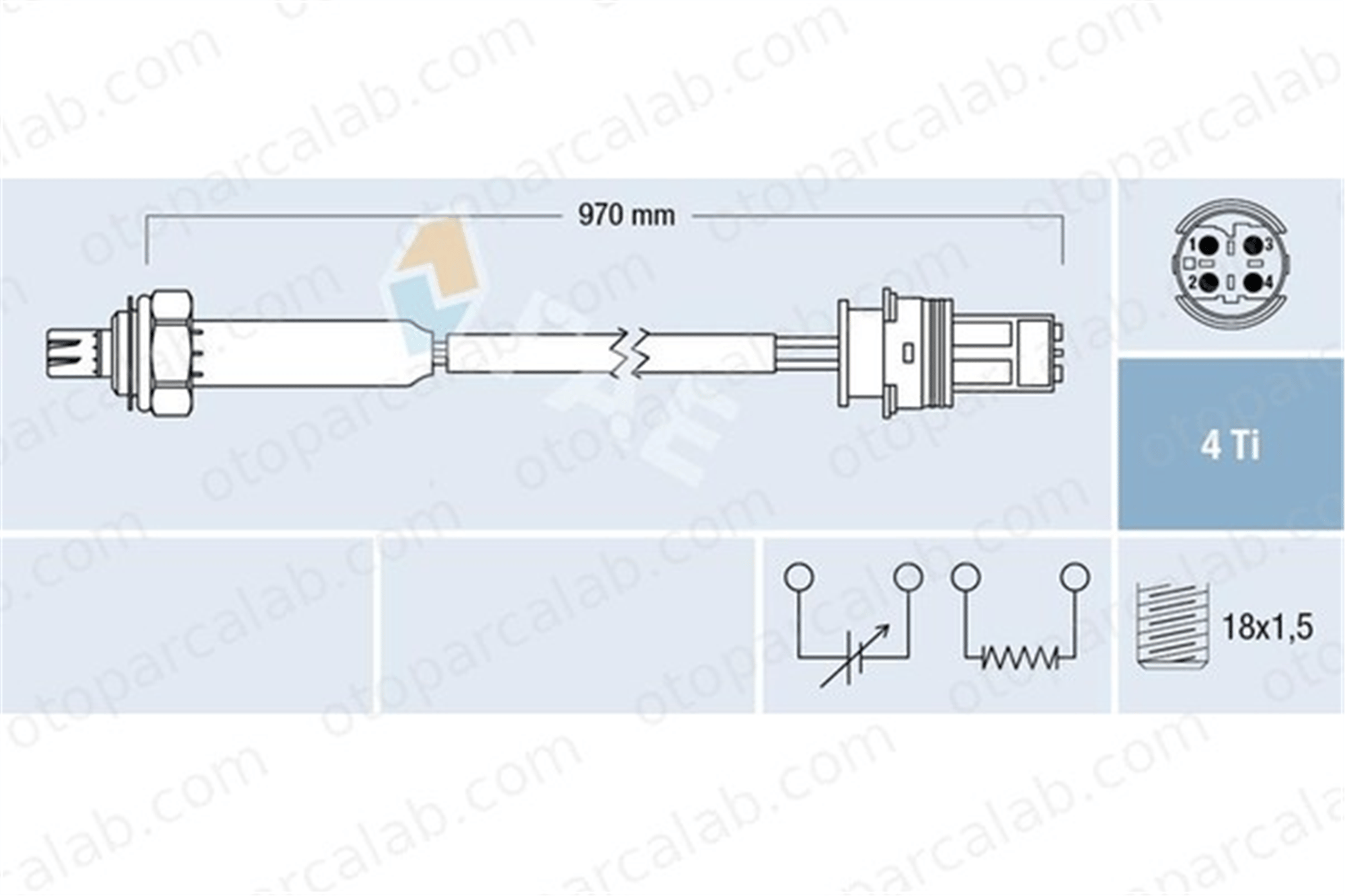 FAE 77190 Oksijen (Lambda) Sensörü BMW 3 Coupe 3 Touring 11781427884 11781437943