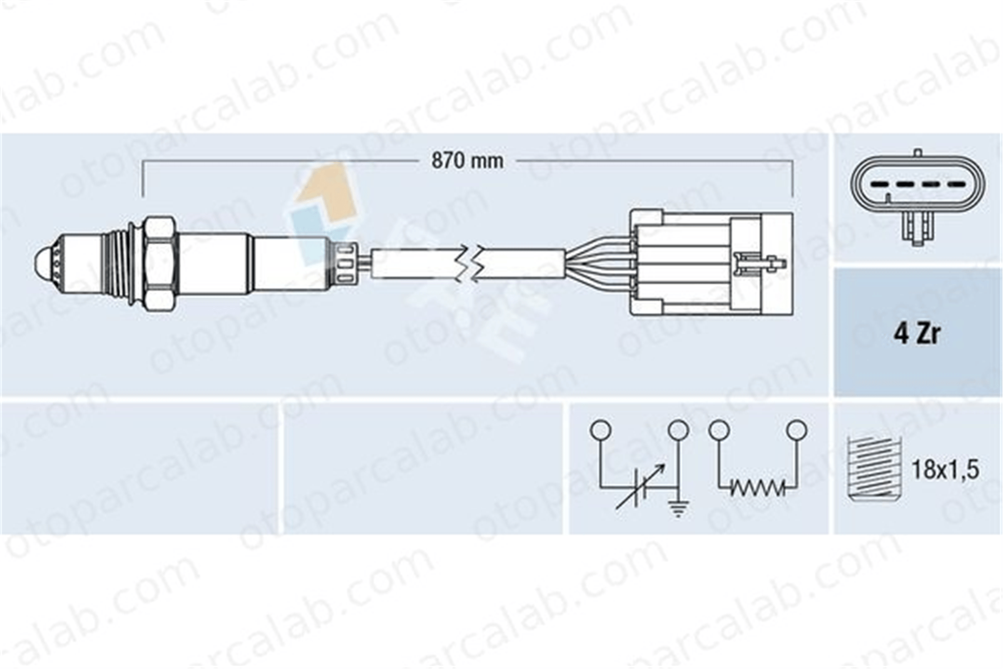 FAE 77194 Oksijen (Lambda) Sensörü FIAT TEMPRA DAEWOO NUBIRA Sedan 25312192 96335928