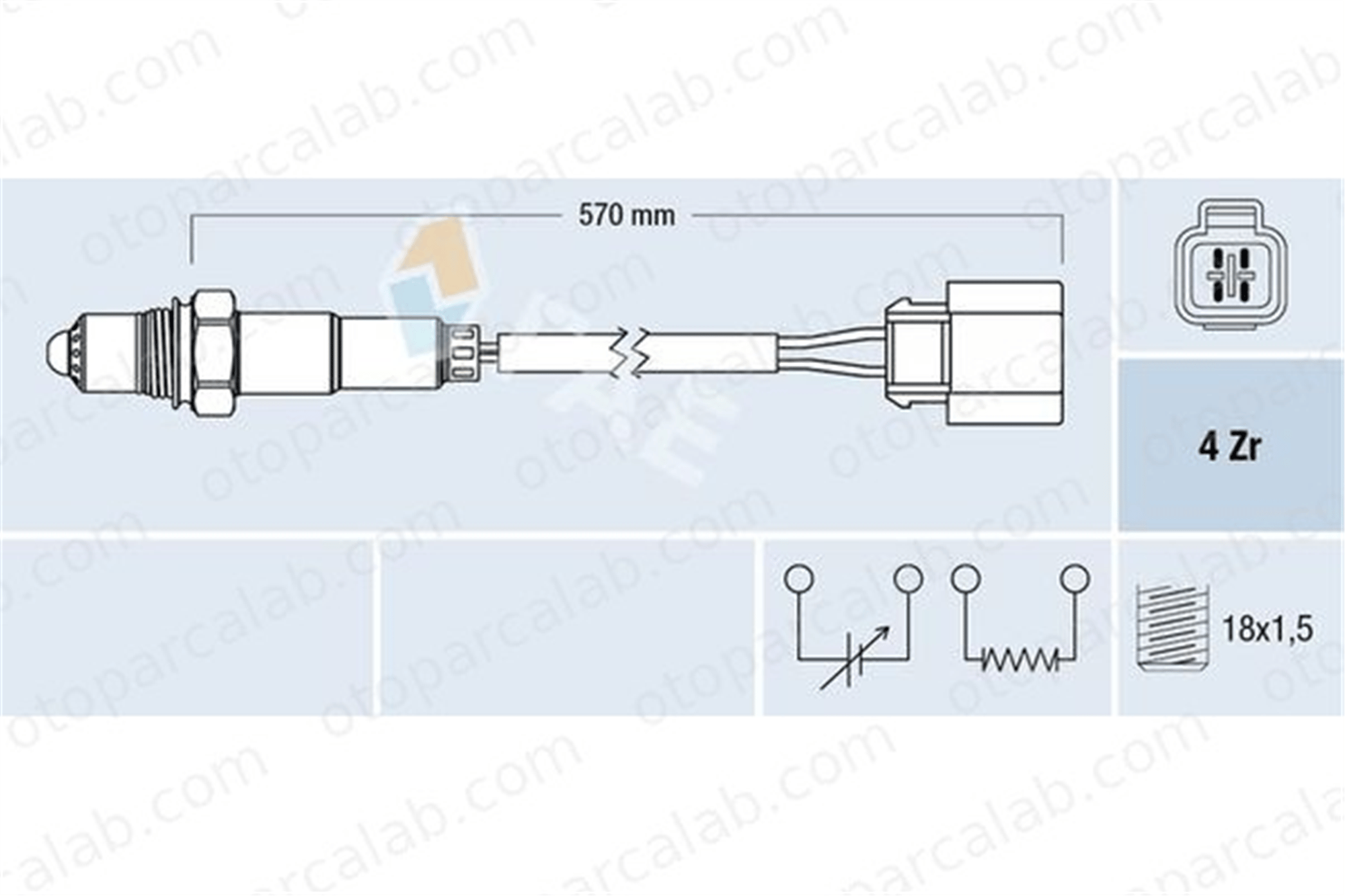 FAE 77289 Oksijen (Lambda) Sensörü MITSUBISHI SPACE WAGON COLT IV MD182691 MD183145