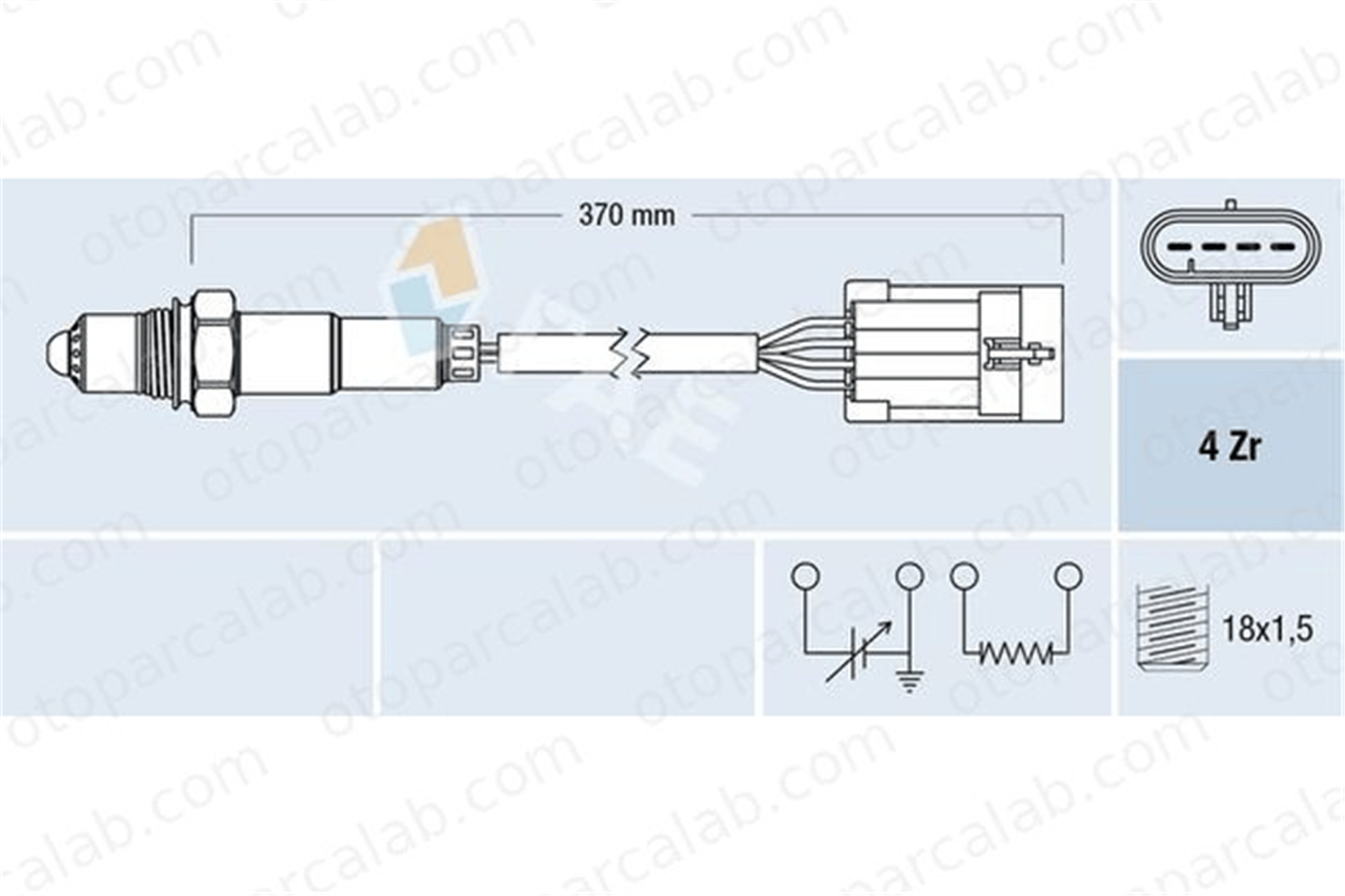 FAE 77309 Oksijen (Lambda) Sensörü DAEWOO LANOS LANOS Sedan 96453246 25165313