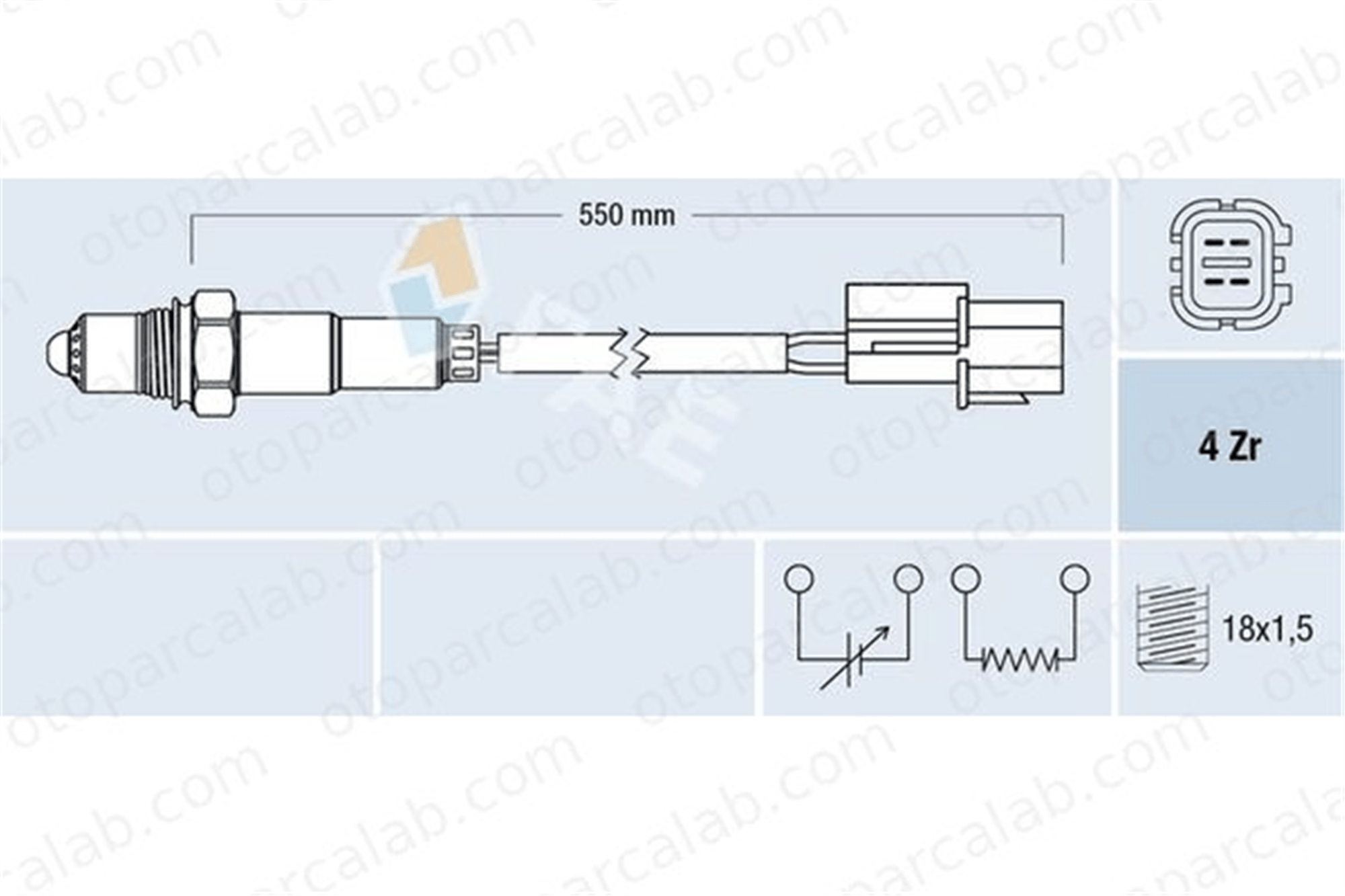 FAE 77347 Oksijen (Lambda) Sensörü HYUNDAI SANTA FÉ I SONATA III 3921033340 3921038225