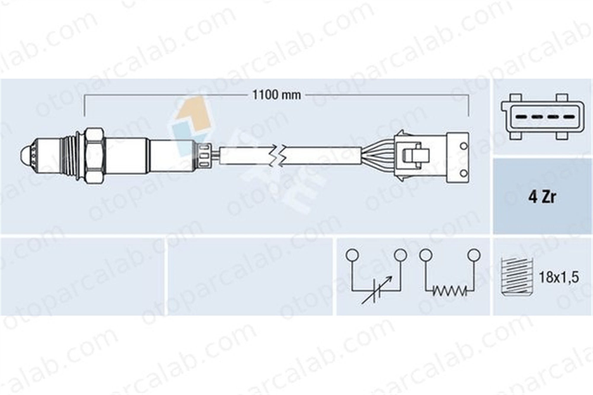 FAE 77371 Oksijen (Lambda) Sensörü SAAB 9-5 Station wagon 9-3 4660445 4660494