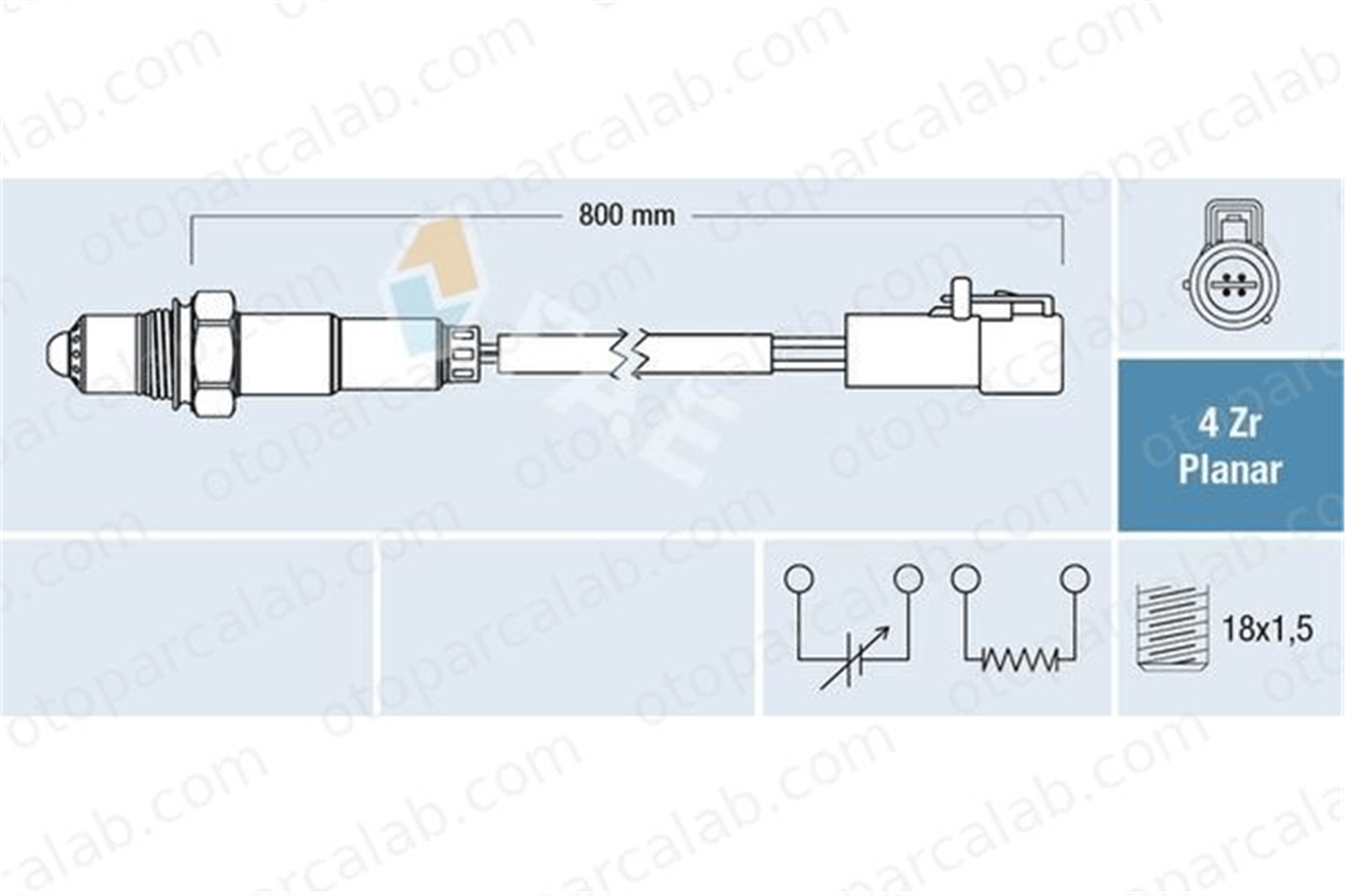 FAE 77431 Oksijen (Lambda) Sensörü FORD FIESTA IV FIESTA V 1133441 1S6A9G444BA