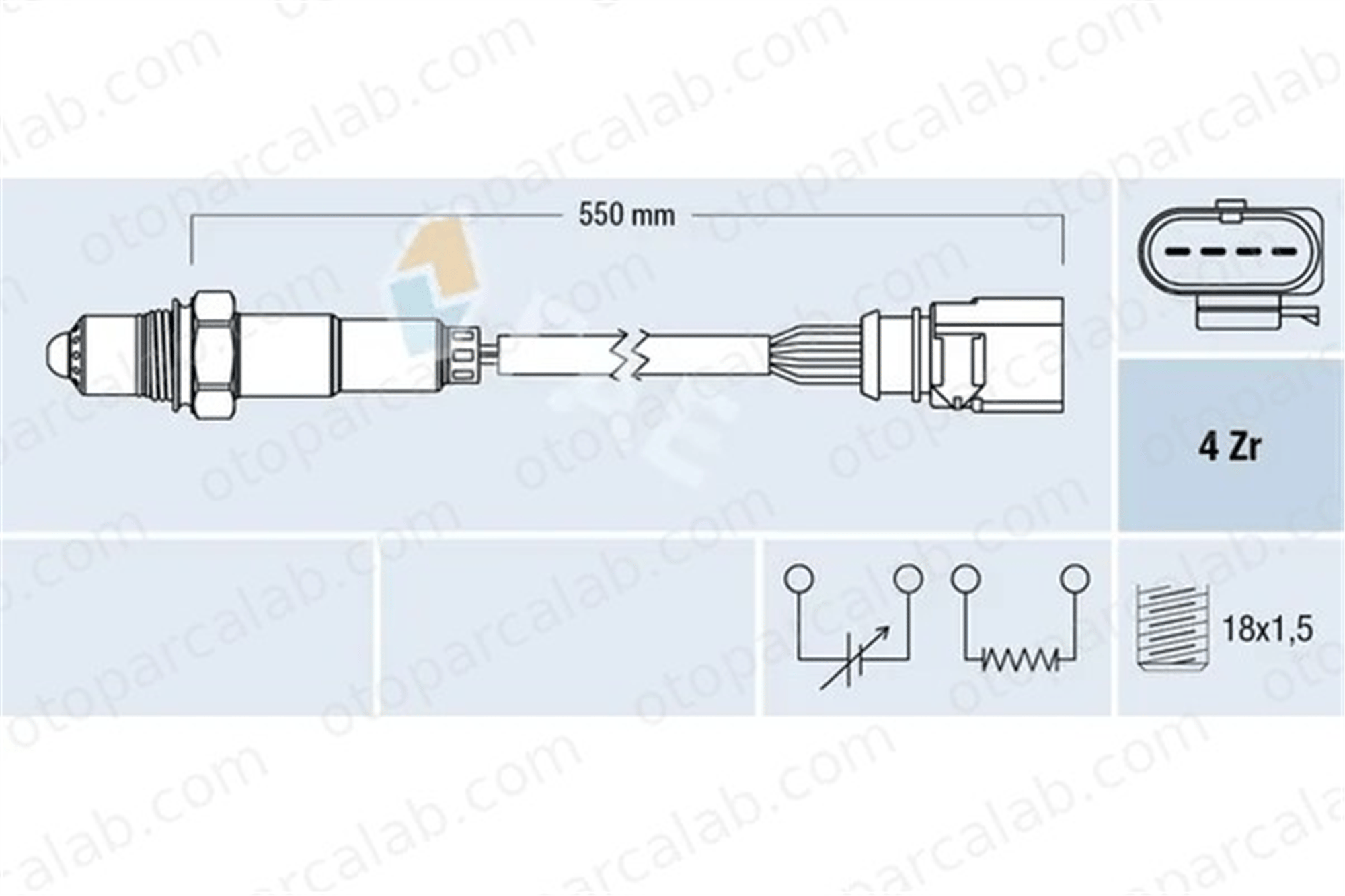 FAE 77439 Oksijen (Lambda) Sensörü AUDI A6 C7 A6 C7 Avant 3C906262AA 03C906262AA