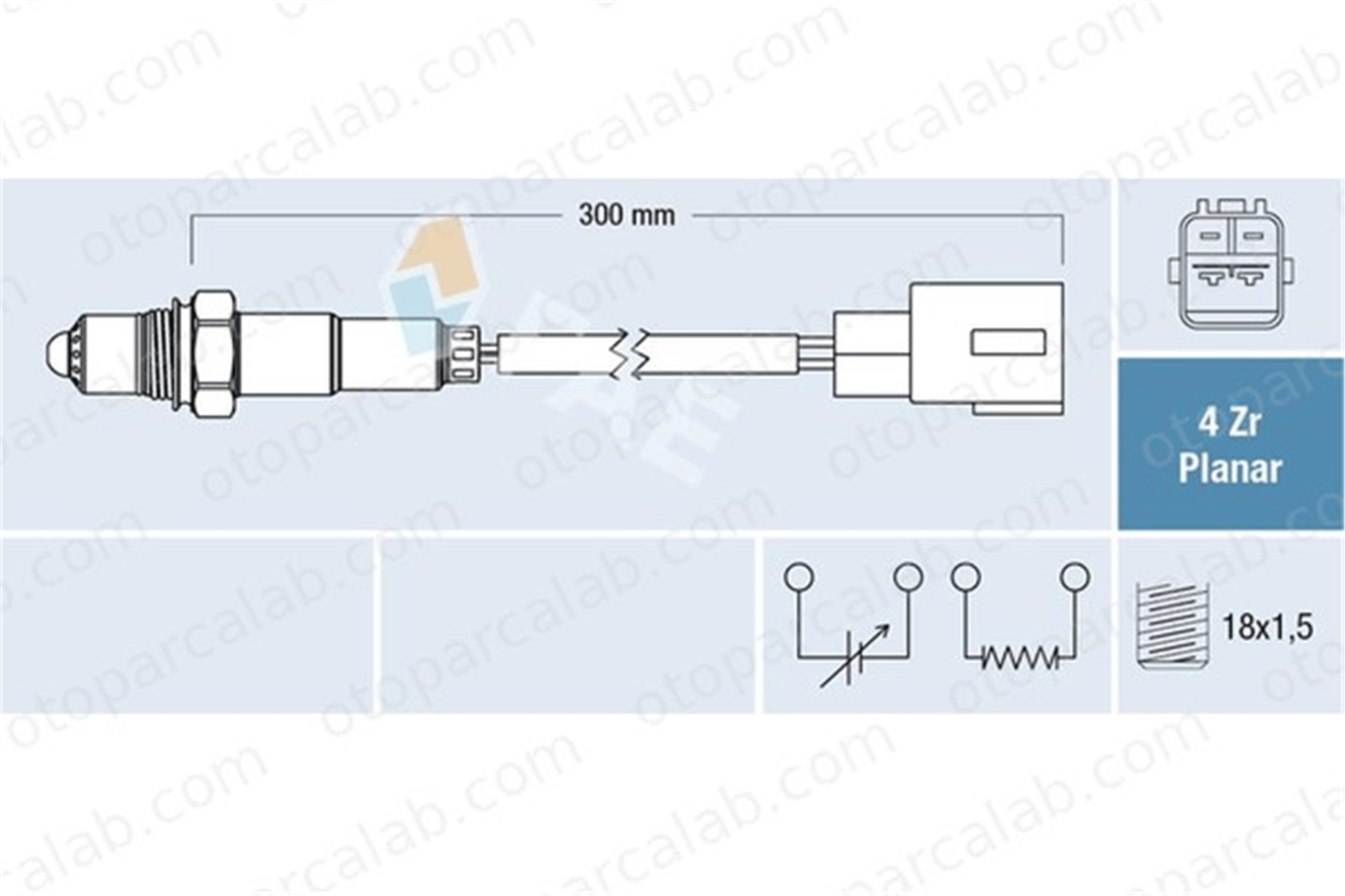 FAE 77454 Oksijen (Lambda) Sensörü TOYOTA YARIS CITROËN C1 894650H010 1618Q5