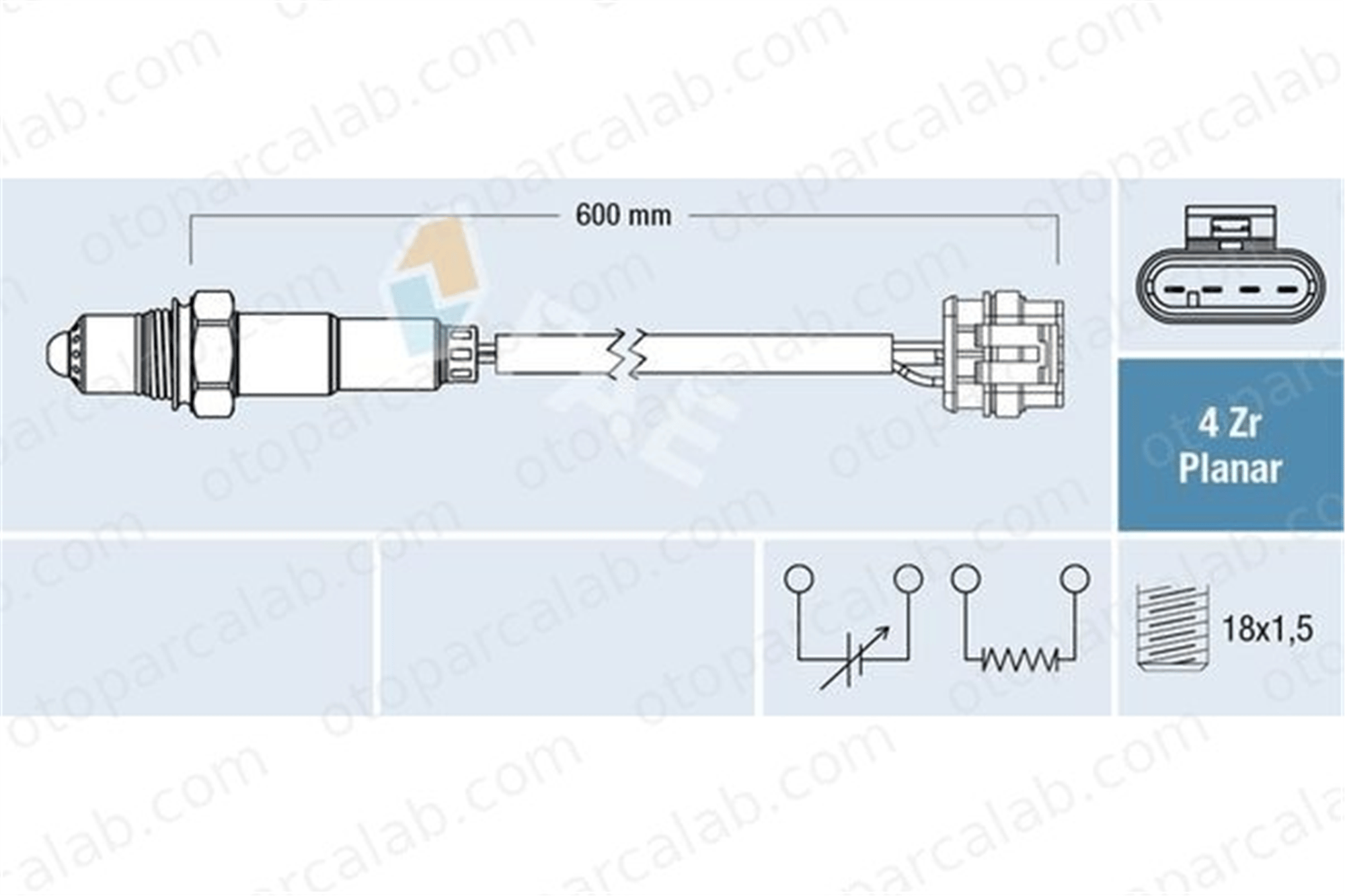 FAE 77499 Oksijen (Lambda) Sensörü IVECO STRALIS II EUROCARGO V 9120293 855350