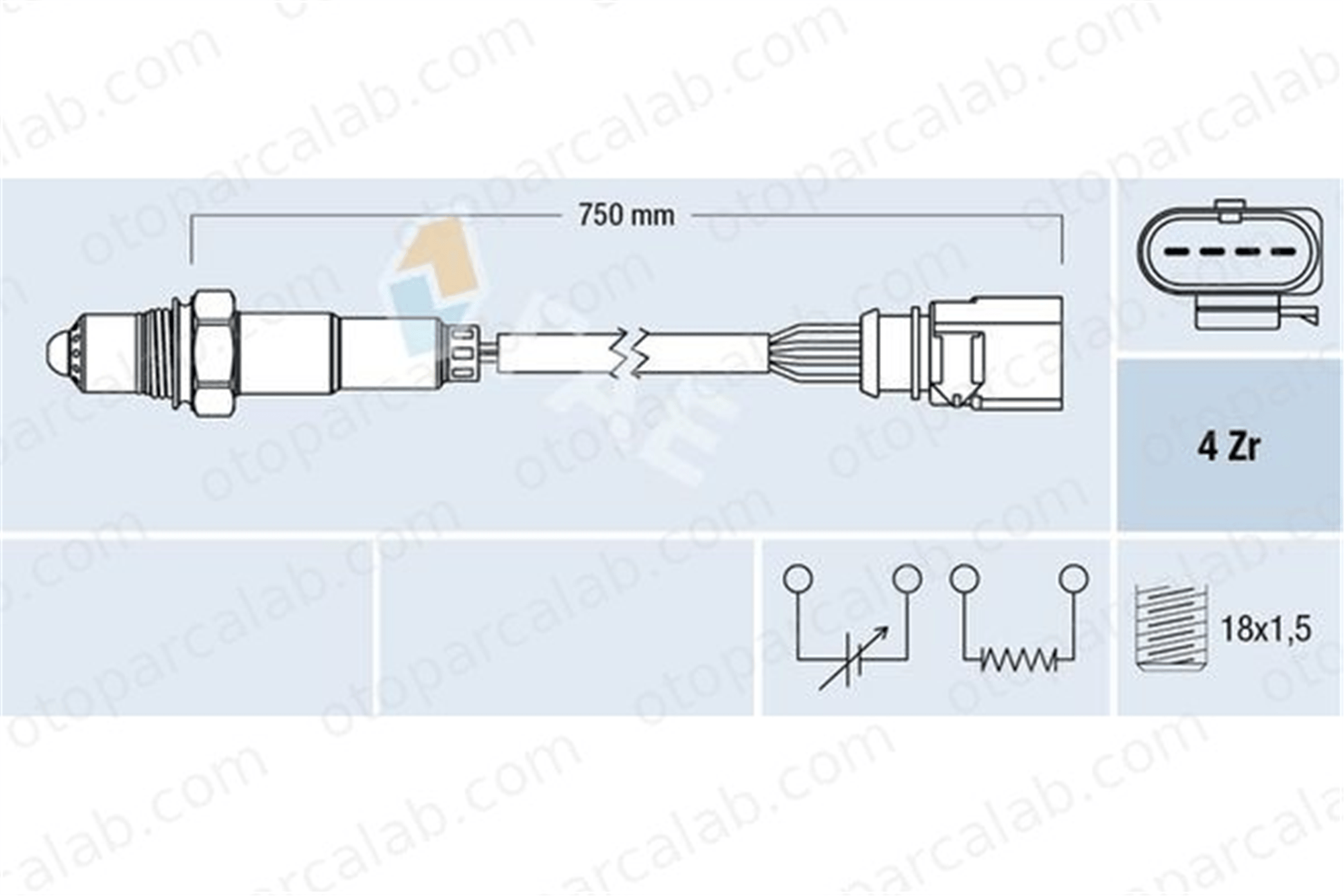 FAE 77508 Oksijen (Lambda) Sensörü SKODA CITIGO SEAT Mii 4C906262D 04C 906 262 D