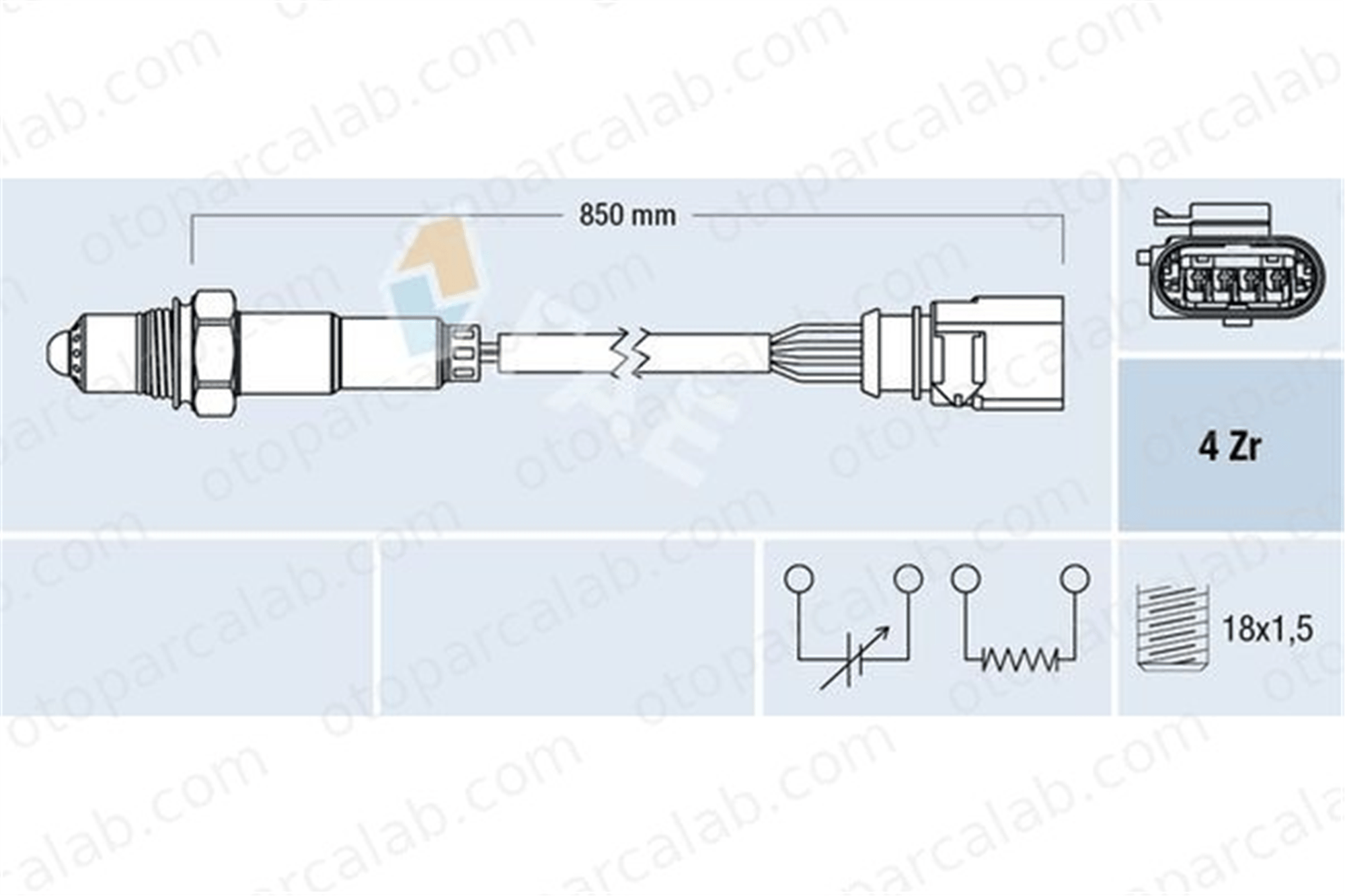 FAE 77509 Oksijen (Lambda) Sensörü SEAT Mii SKODA CITIGO 4C906262 04C 906 262