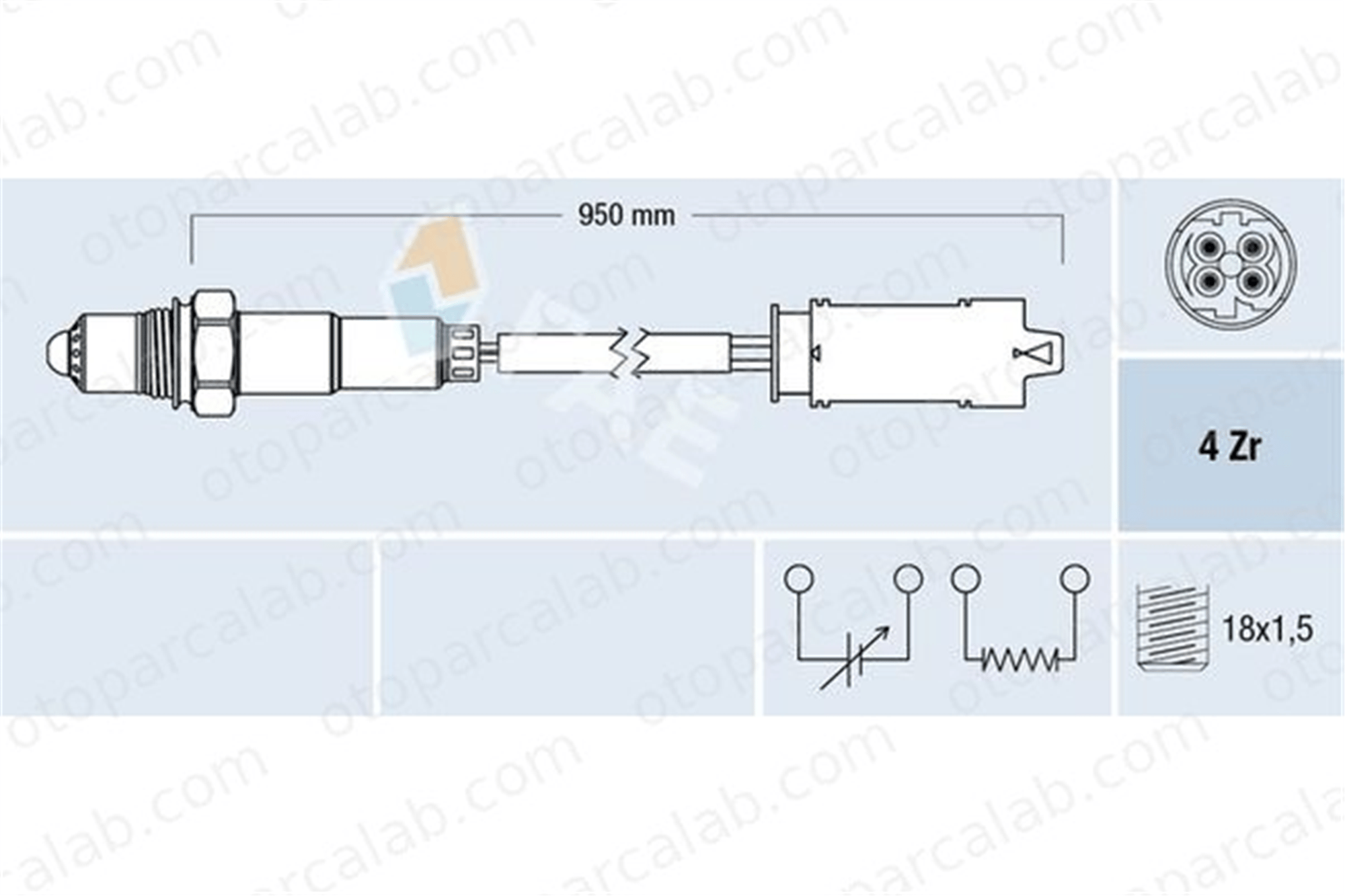 FAE 77538 Oksijen (Lambda) Sensörü AUDI A6 C6 Avant FORD MONDEO I 7671756 11787671756