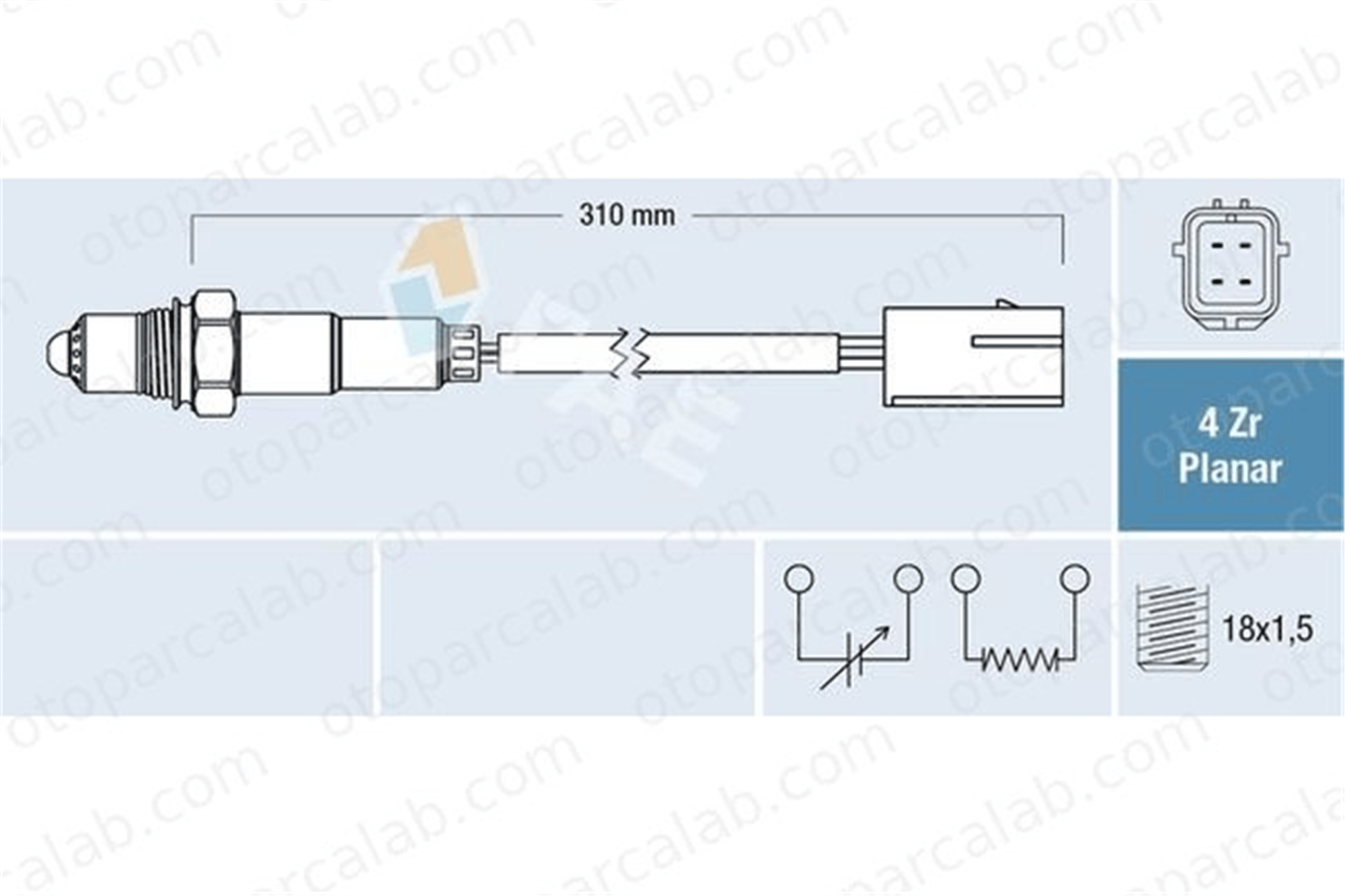FAE 77677 Oksijen (Lambda) Sensörü HYUNDAI COUPE II ELANTRA III 3921023500 3921023710