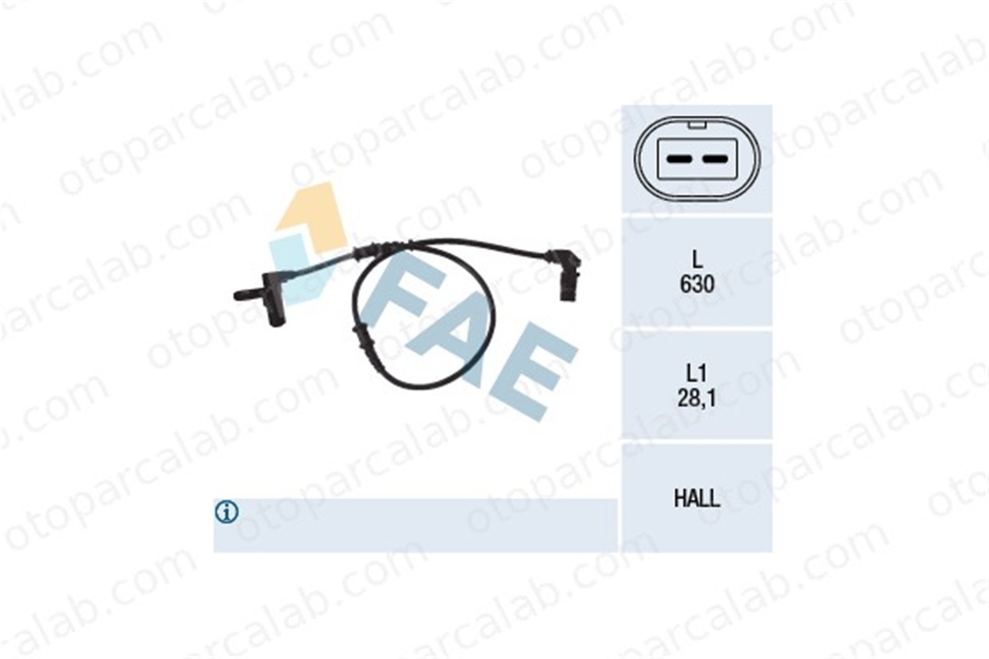 FAE 78052 Abs Sensörü Ön Sağ veya Sol MERCEDES-BENZ S-SERISI S-SERISI Coupe A2205400117 2205400117