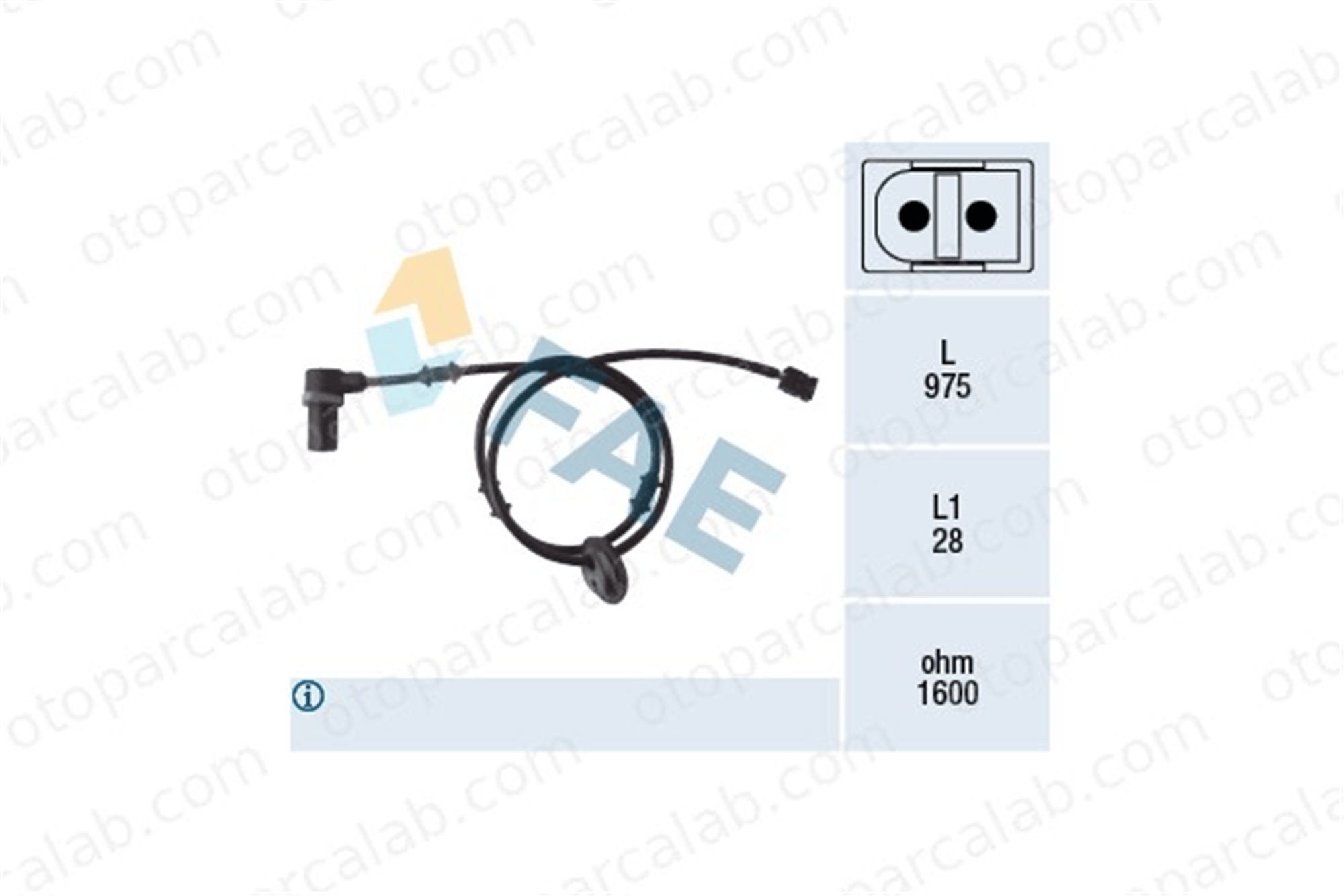 FAE 78053 Abs Sensörü Arka Sol MERCEDES-BENZ E-SERISI E-SERISI T-Model A2105400617 2105400617