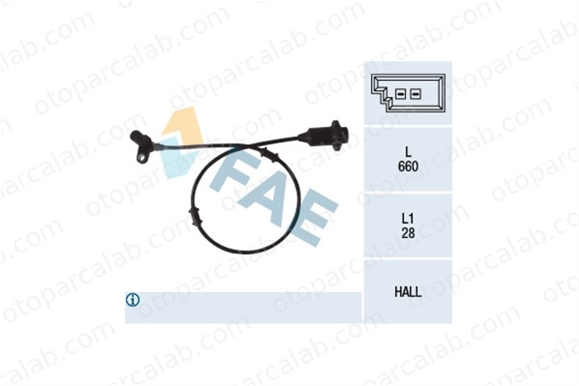 FAE 78072 Abs Sensörü Arka Sağ MERCEDES-BENZ S-SERISI S-SERISI Coupe A2205400517 2205400517