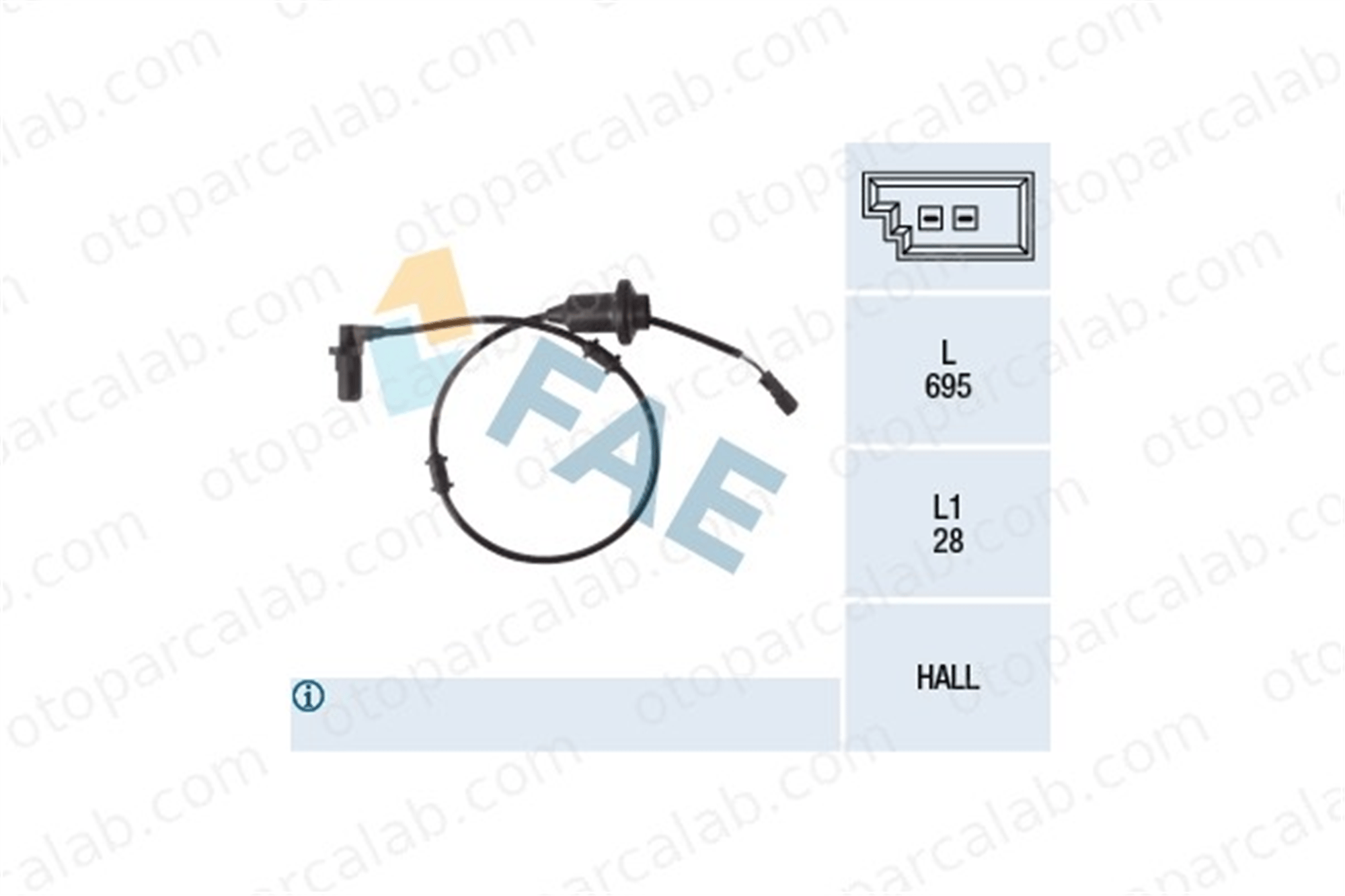 FAE 78108 Abs Sensörü Arka Sol MERCEDES-BENZ S-SERISI S-SERISI Coupe A2205400417 2205400417