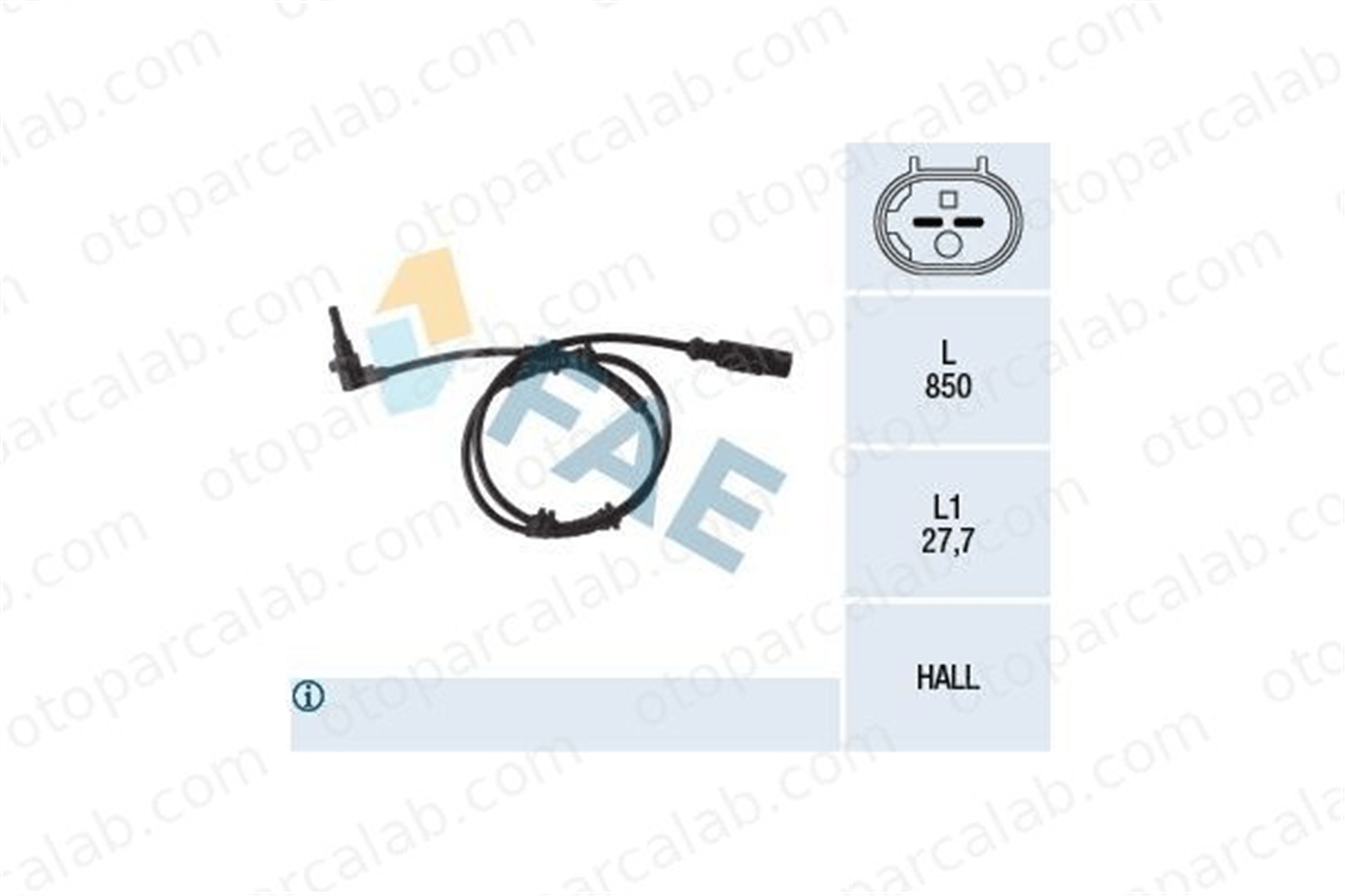 FAE 78112 Abs Sensörü Ön Sağ veya Sol ALFA ROMEO MITO OPEL CORSA D 1247506 52012825