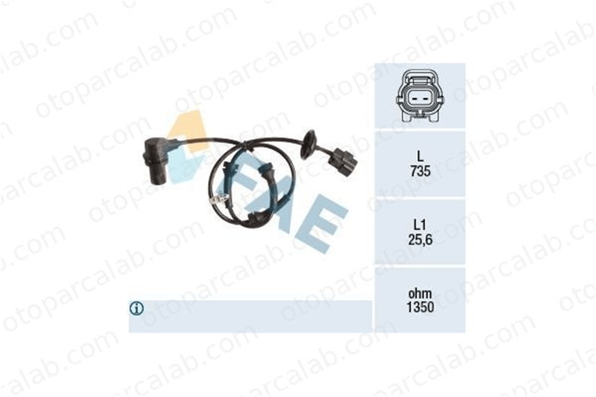 FAE 78148 Abs Sensörü Ön Sol CHEVROLET AVEO / KALOS Hatchback AVEO / KALOS Sedan 96959997 96473221