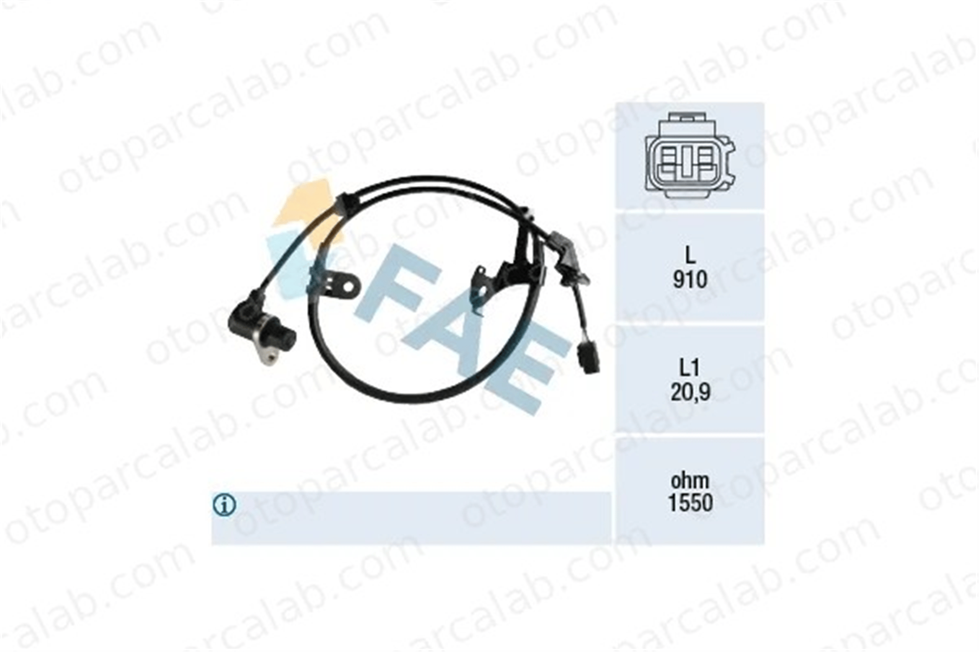 FAE 78472 Abs Sensörü Ön Sağ TOYOTA YARIS 89542 895420D010