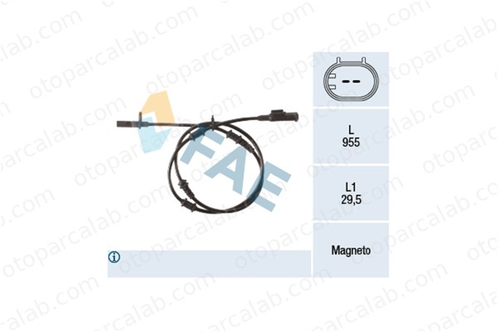 FAE 78501 Abs Sensörü Ön Sağ veya Sol MERCEDES-BENZ A-SERISI B-SERISI Sports Tourer A2465402510 2465402510