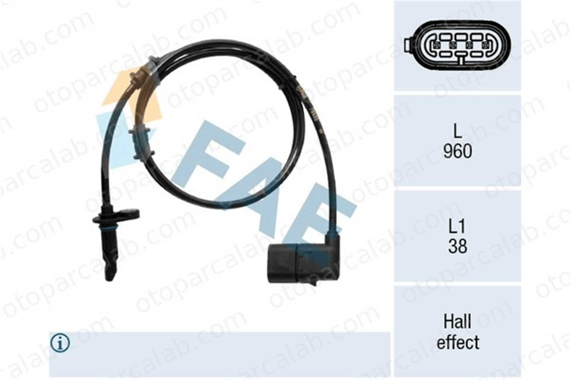 FAE 78535 Abs Sensörü Arka Sağ veya Sol MERCEDES-BENZ C-SERISI C-SERISI T-Model A2059058503 2059058503