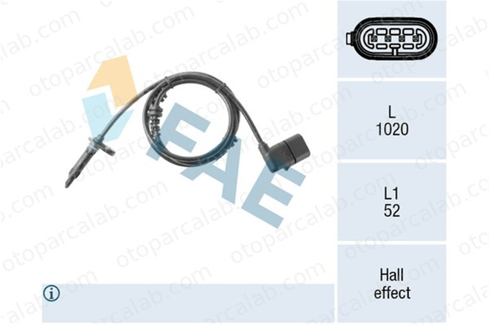 FAE 78538 Abs Sensörü Ön Sağ MERCEDES-BENZ C-SERISI C-SERISI T-Model A2059058003 2059058003