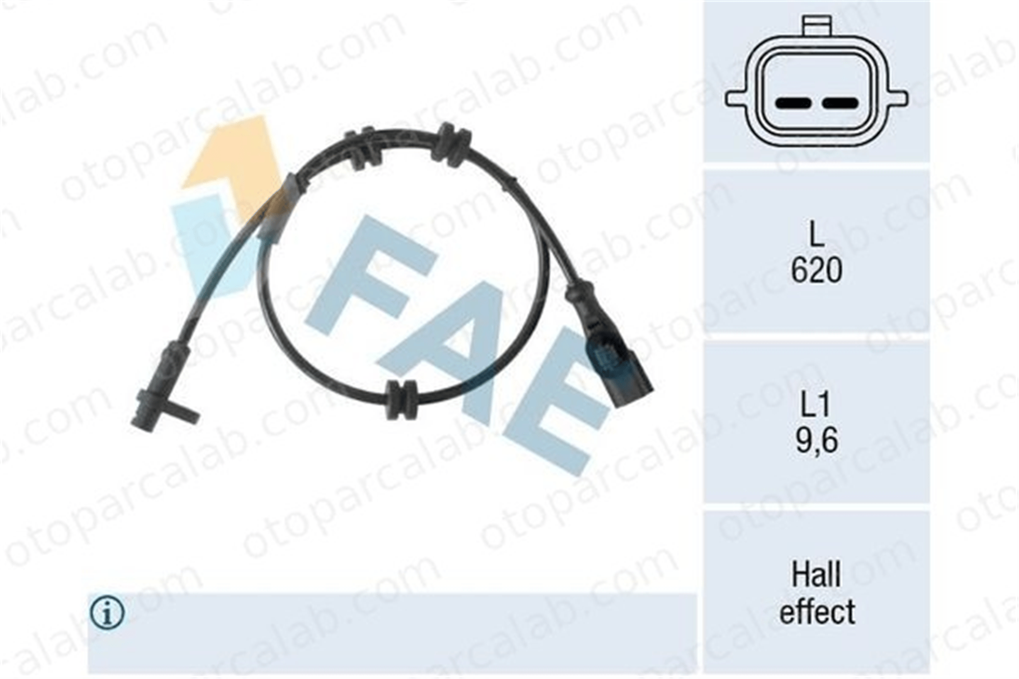 FAE 78553 Abs Sensörü Arka Sağ veya Sol FORD FIESTA VI B-MAX 2094995 1761071