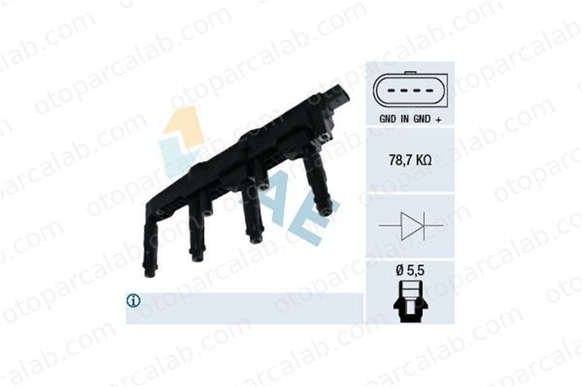 FAE 80325 Ateşleme Bobini MERCEDES-BENZ A-SERISI VANEO 1501380 A0001501380