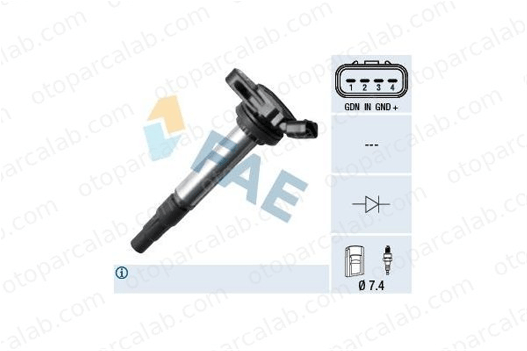 FAE 80337 Ateşleme Bobini TOYOTA AURIS COROLLA Sedan 133941 2503941