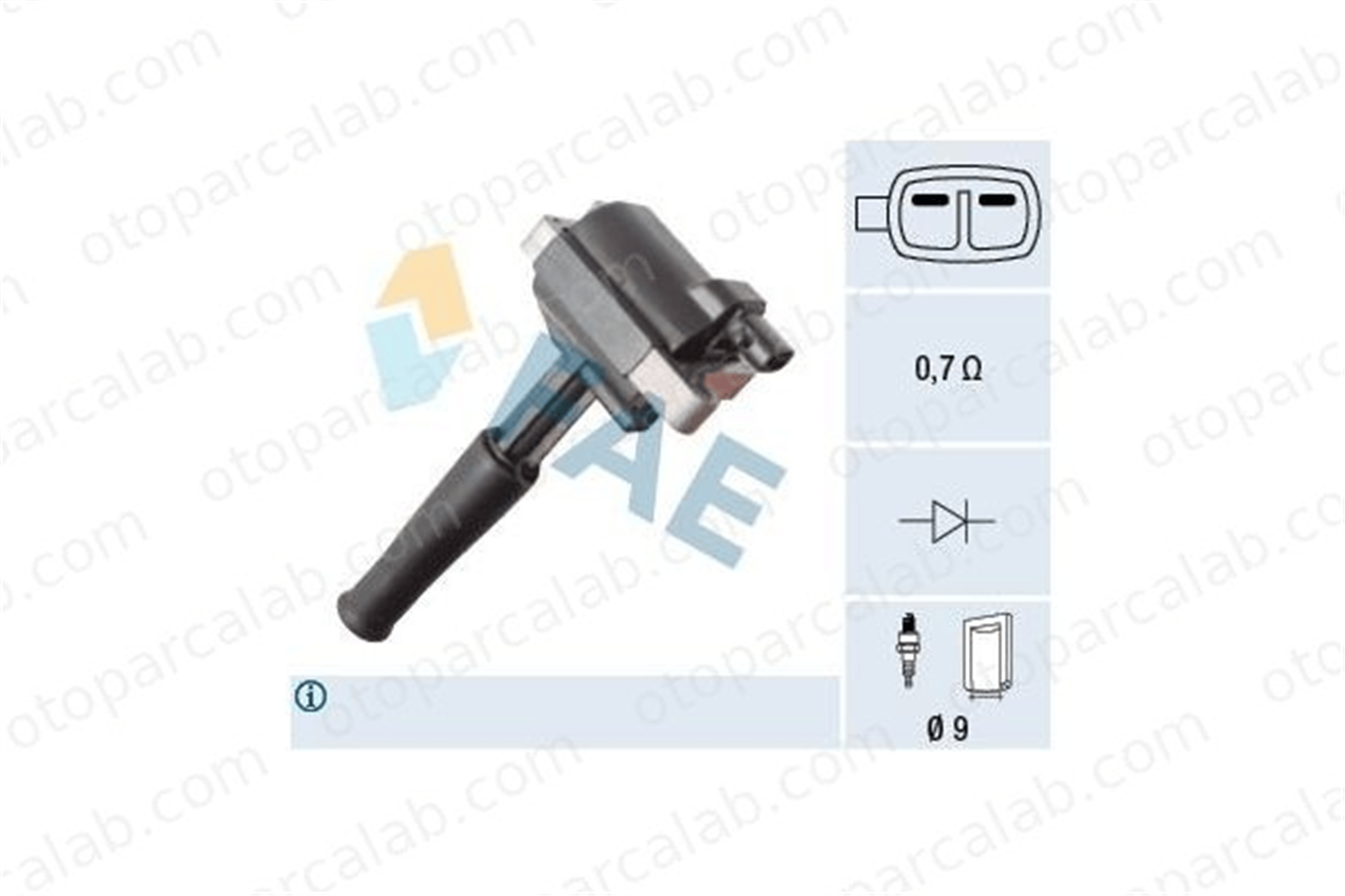FAE 80487 Ateşleme Bobini JAGUAR XJ XK 8 Convertible LCA1510AB