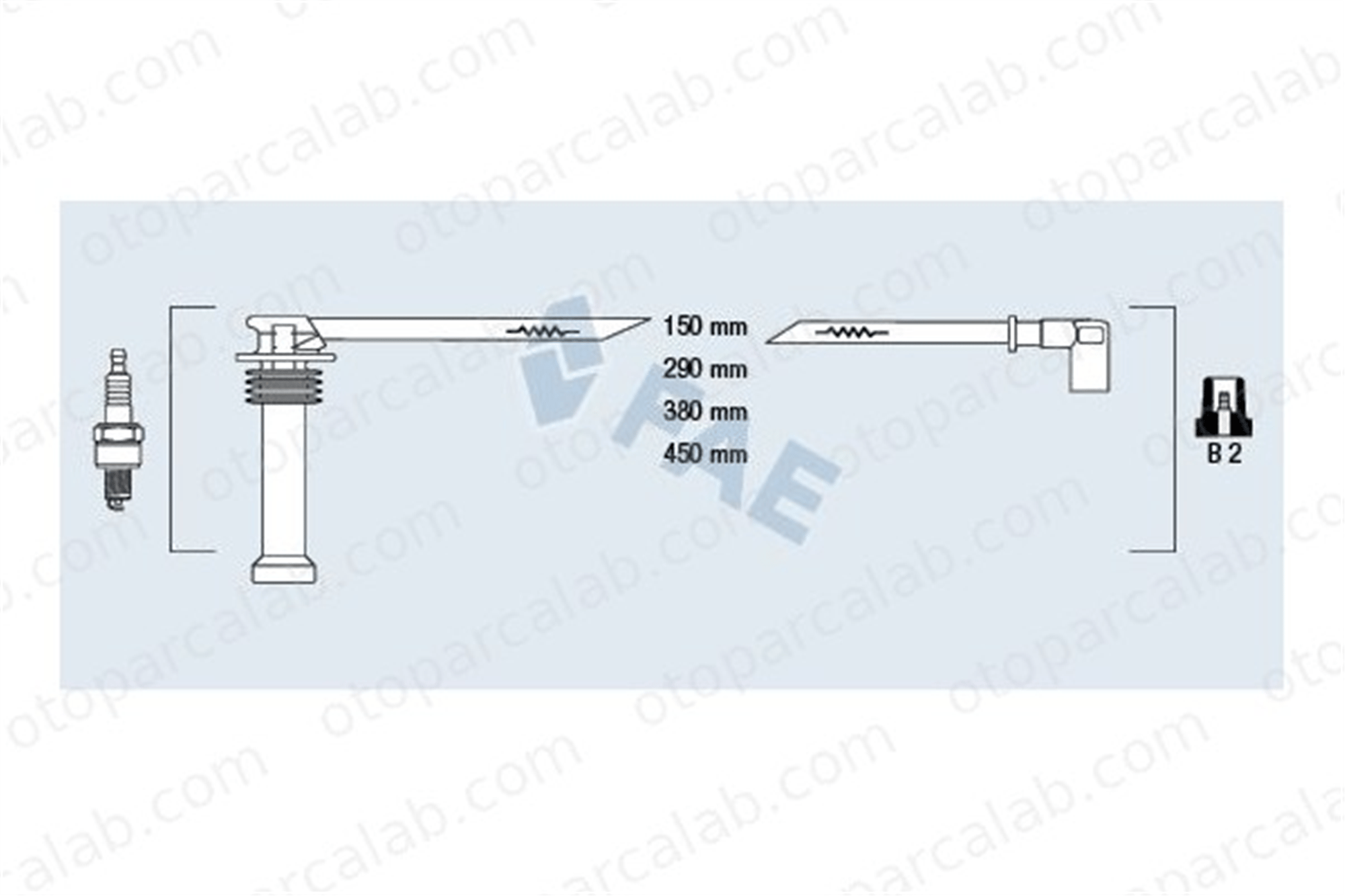 FAE 85125 Buji Kablosu FORD FIESTA VI FIESTA V YS6F12280A1A 1U2J12280A1A