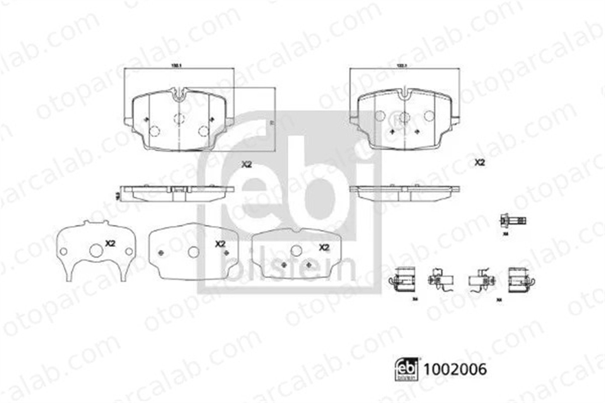 FEBI BILSTEIN 1002006 Fren Disk Balata Ön BMW X1 34108837161