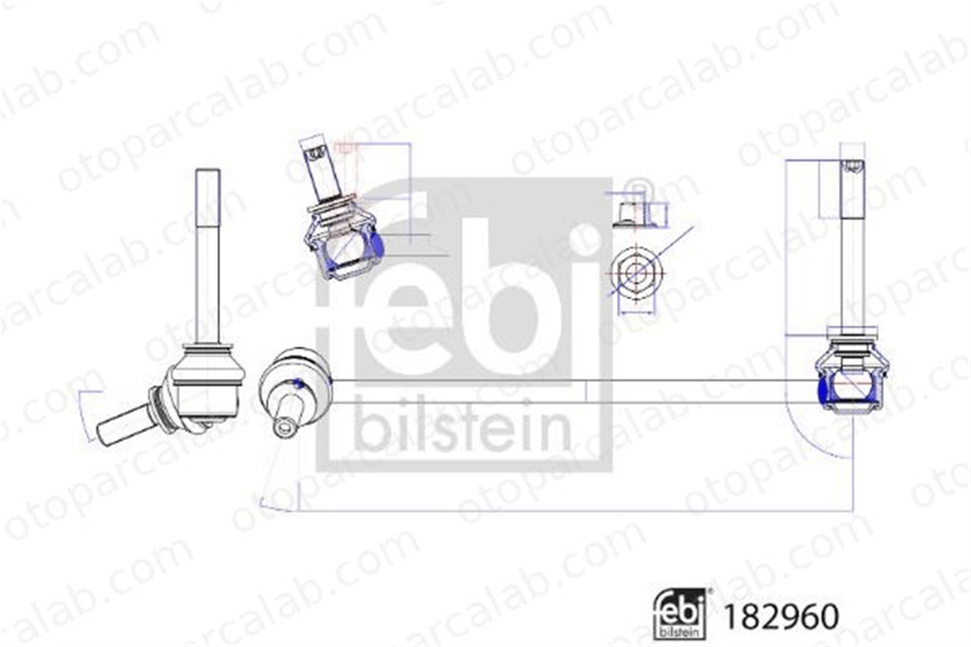 FEBI BILSTEIN 182960 Viraj Demir Askı Rotu Ön Sol BMW X5 X6 31356881807