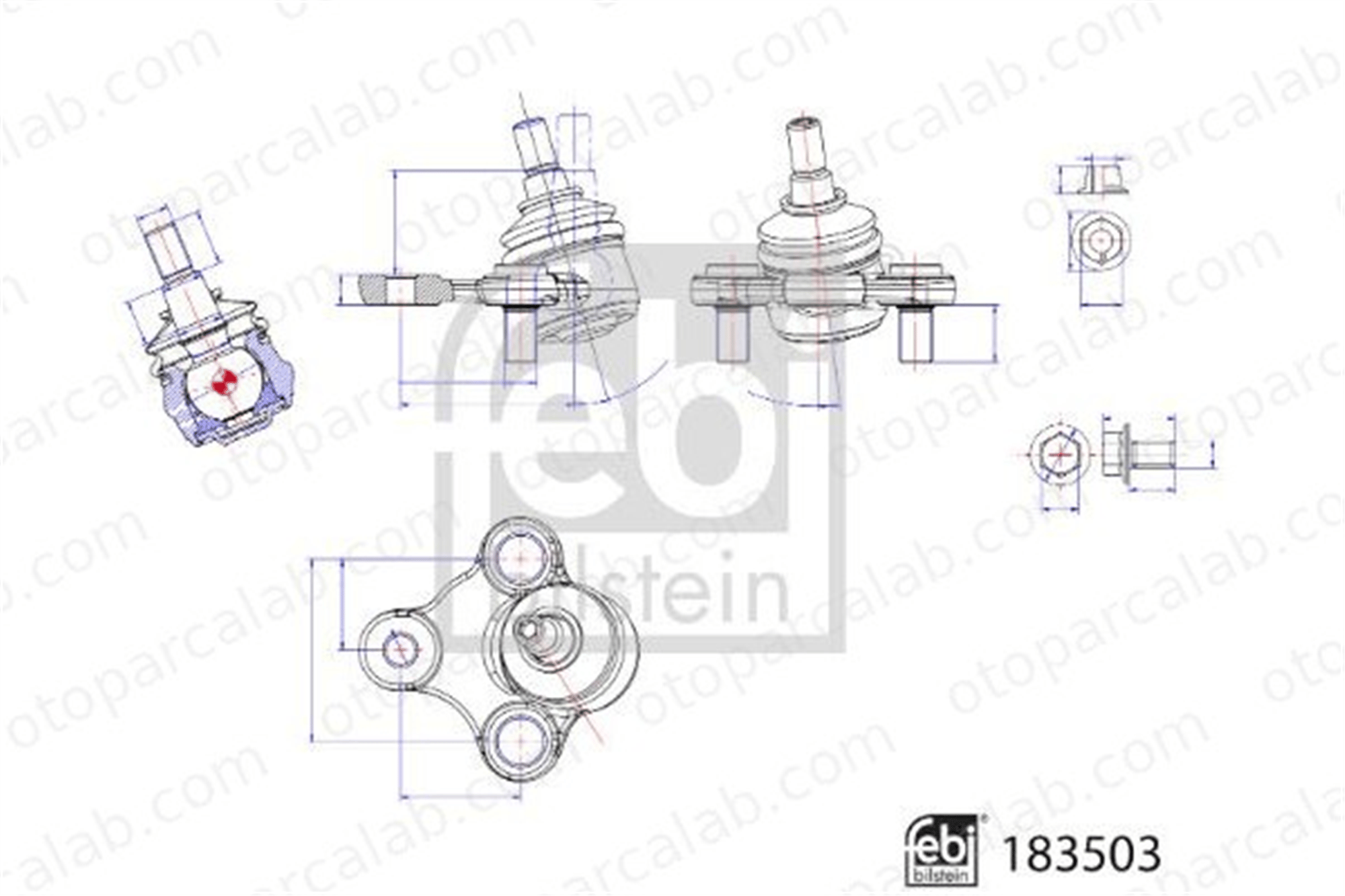 FEBI BILSTEIN 183503 Rotil Alt Sağ veya Sol HYUNDAI KONA ELANTRA VI Sedan 54530F2000 54530G4AA0