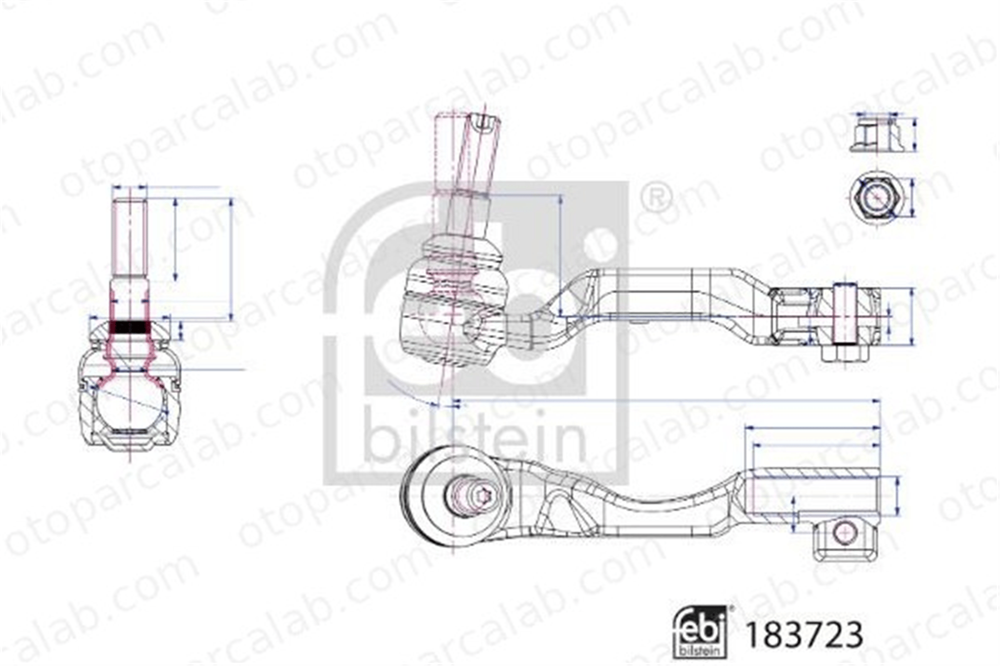 FEBI BILSTEIN 183723 Rot Başı Sol BMW X5 X6 183723 32106887405
