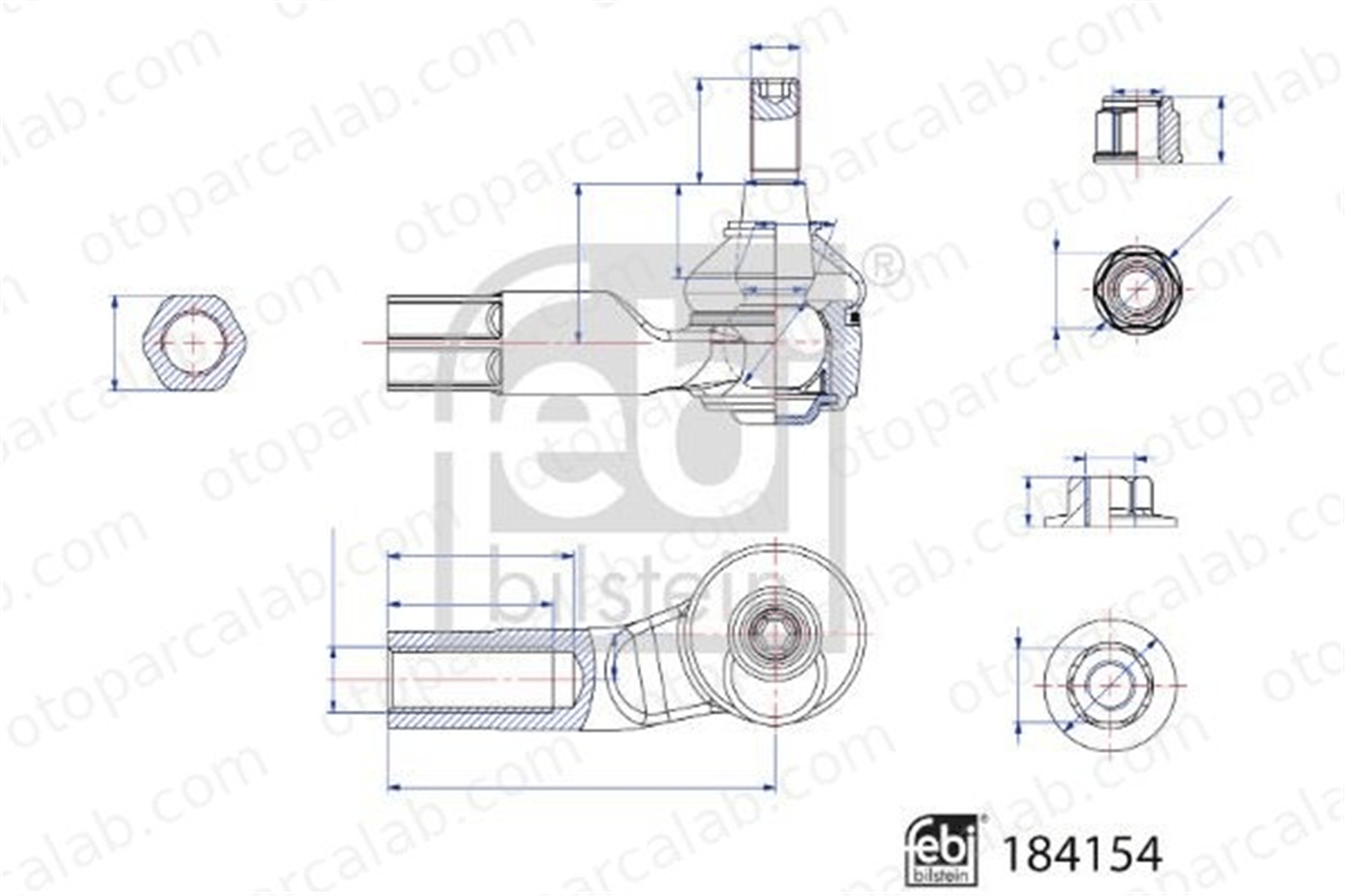 FEBI BILSTEIN 184154 Rot Başı Sağ SKODA OCTAVIA IV Combi VW GOLF VIII 184154 5WA423812B
