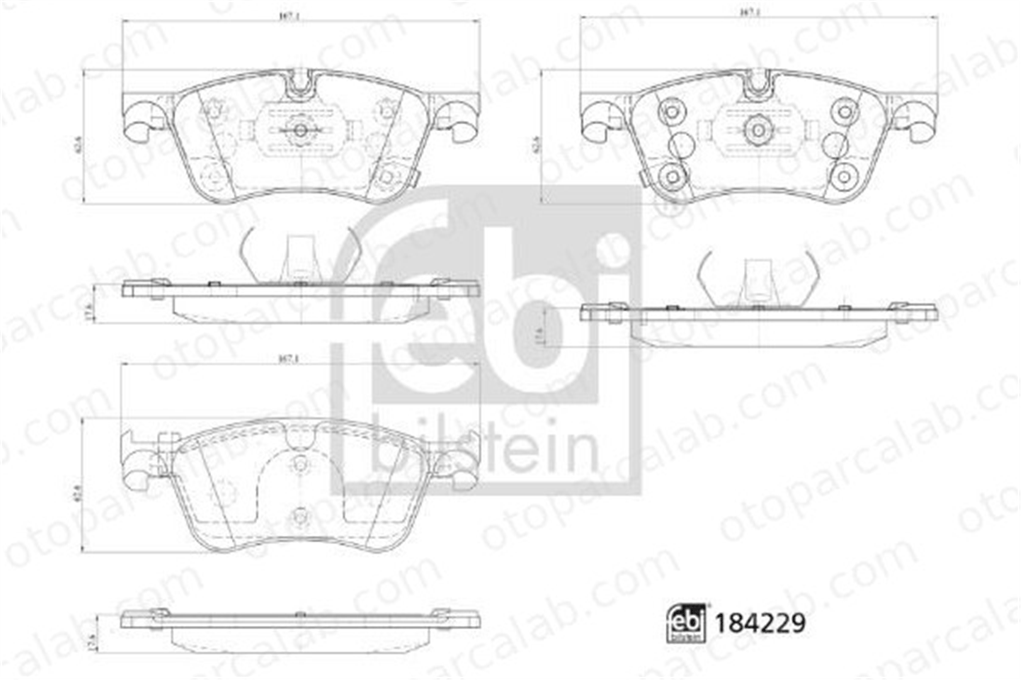 FEBI BILSTEIN 184229 Fren Disk Balata Ön RENAULT DUSTER 4204204600 4106000Q3E