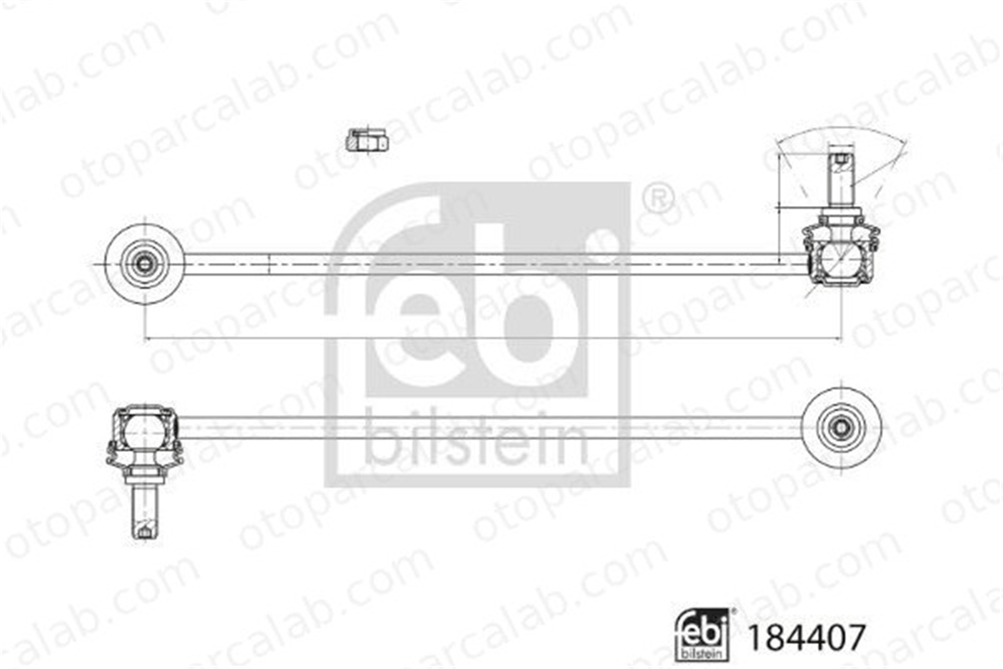 FEBI BILSTEIN 184407 Viraj Demir Askı Rotu Ön Sol SEAT LEON LEON ST 3QF411315 3QF411315A