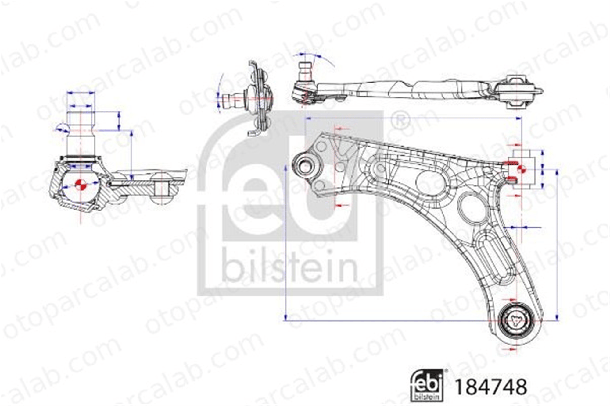 FEBI BILSTEIN 184748 Salıncak Ön Alt Sol PEUGEOT 208 II OPEL CORSA F 9850674380 9831626480