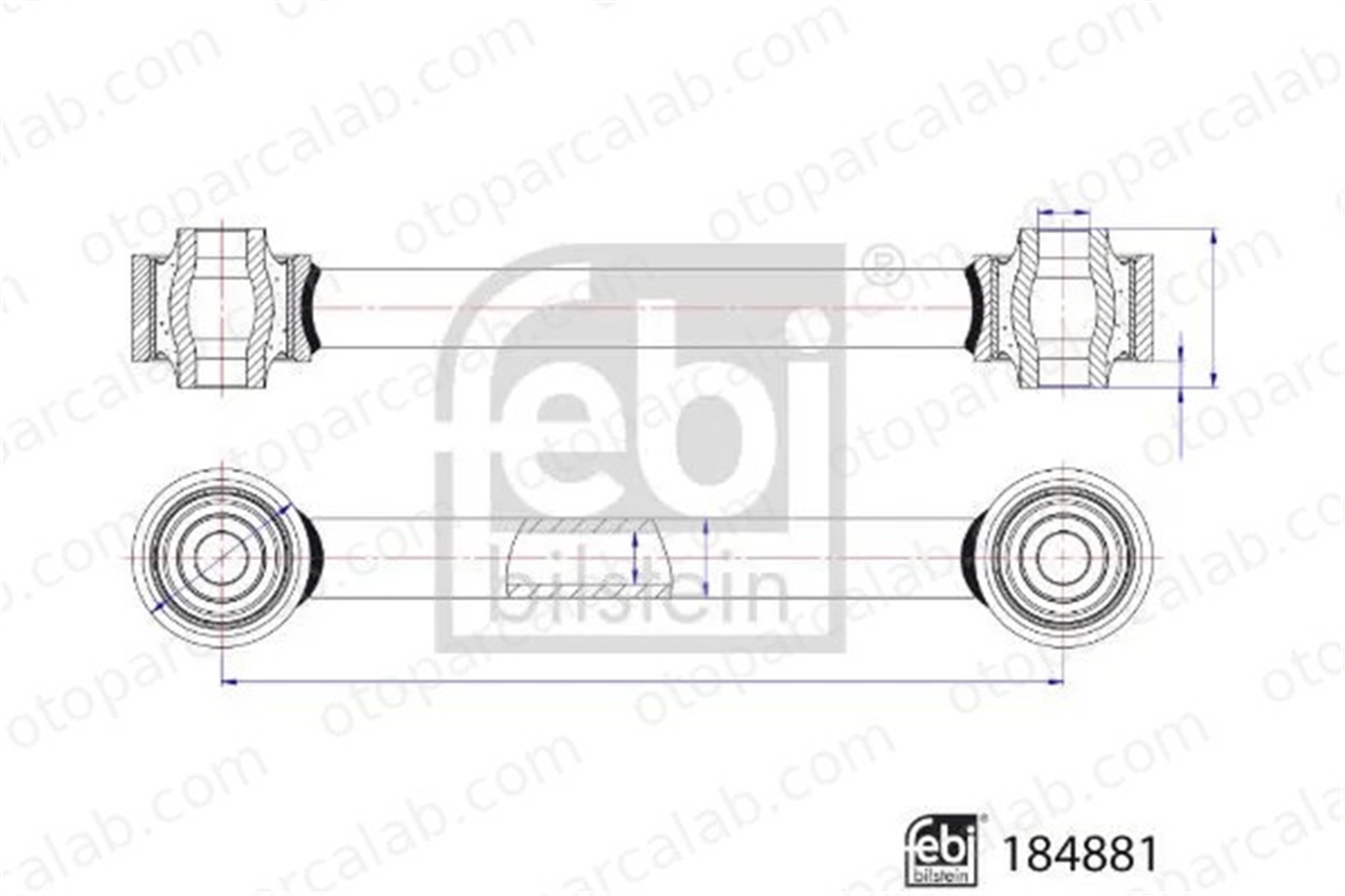 FEBI BILSTEIN 184881 Denge Kolu Arka Sağ veya Sol HYUNDAI SANTA FÉ III KIA SORENTO III 552502S110 552502S100