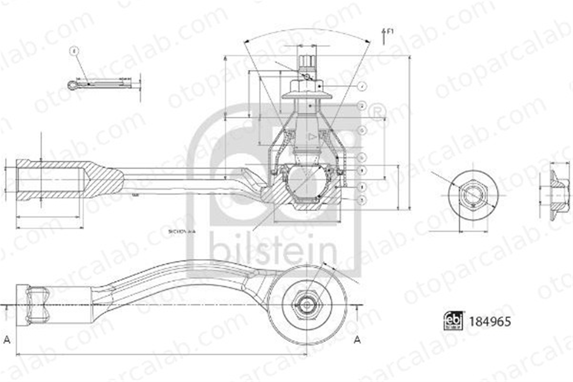 FEBI BILSTEIN 184965 Rot Başı Sağ HYUNDAI SANTA FE IV NEXO 184965 56825M5000