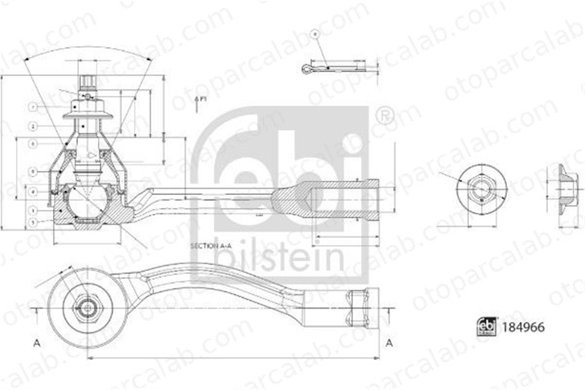 FEBI BILSTEIN 184966 Rot Başı Sol HYUNDAI SANTA FE IV NEXO 184966 56820M5000