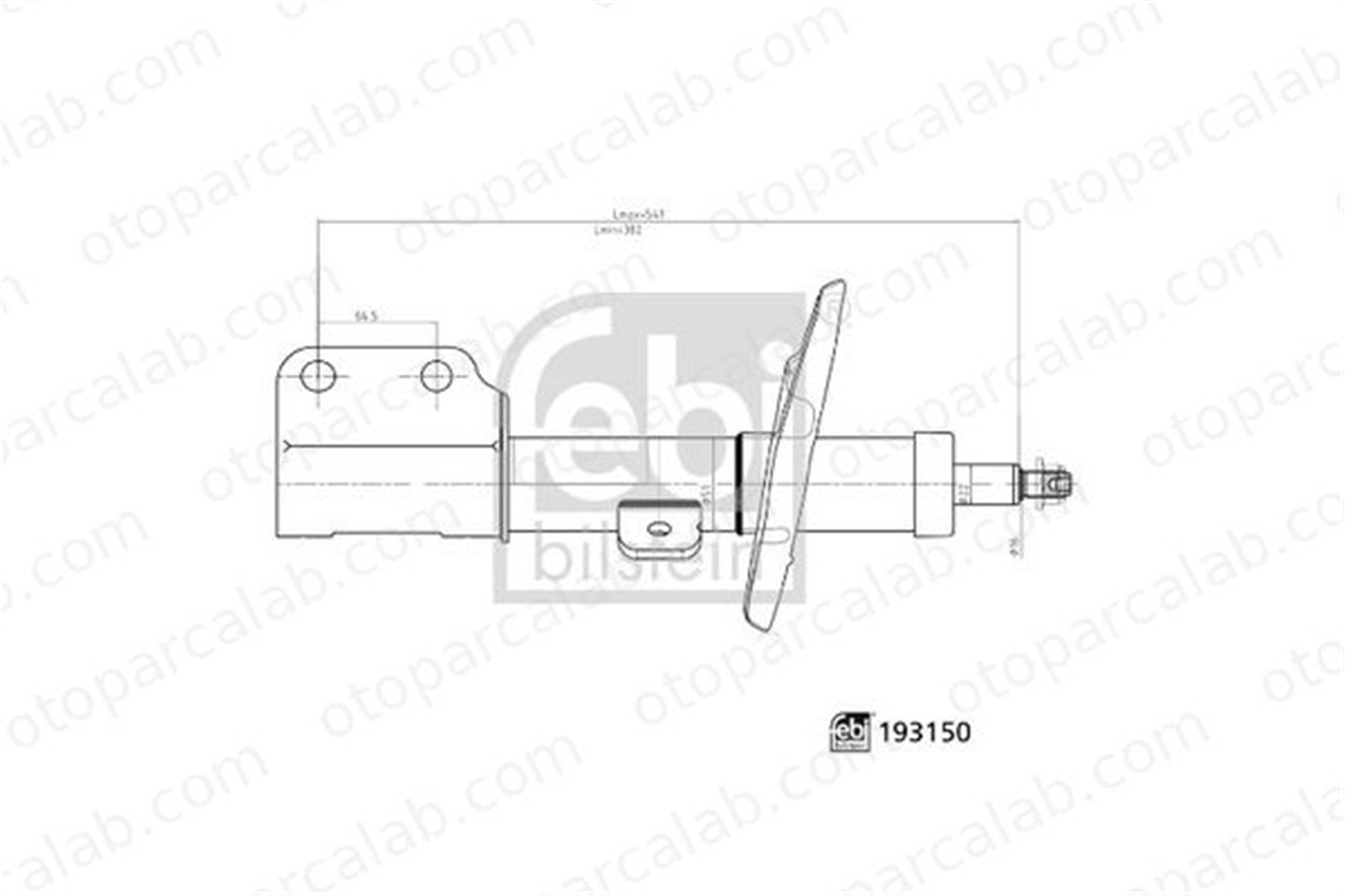 FEBI BILSTEIN 193150 Amortisör Ön Sağ veya Sol CITROËN SPACETOURER Minibüs/Otobüs JUMPY Panelvan/Van 9813823680 9821596680