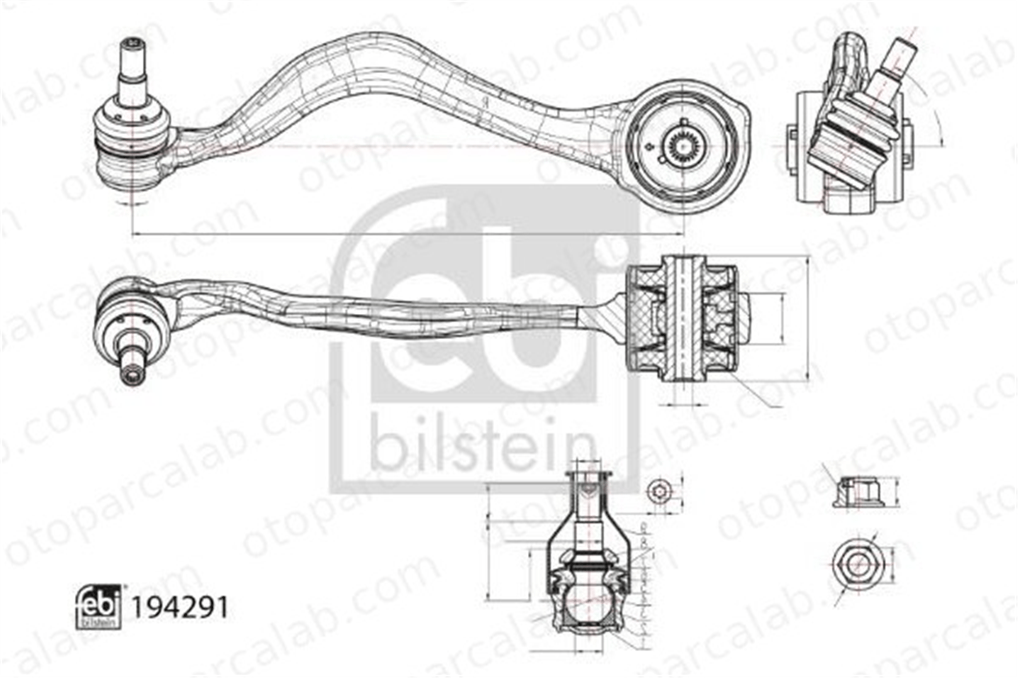 FEBI BILSTEIN 194291 Salıncak Ön Alt Sol BMW X3 X4 31106870977 31106890903