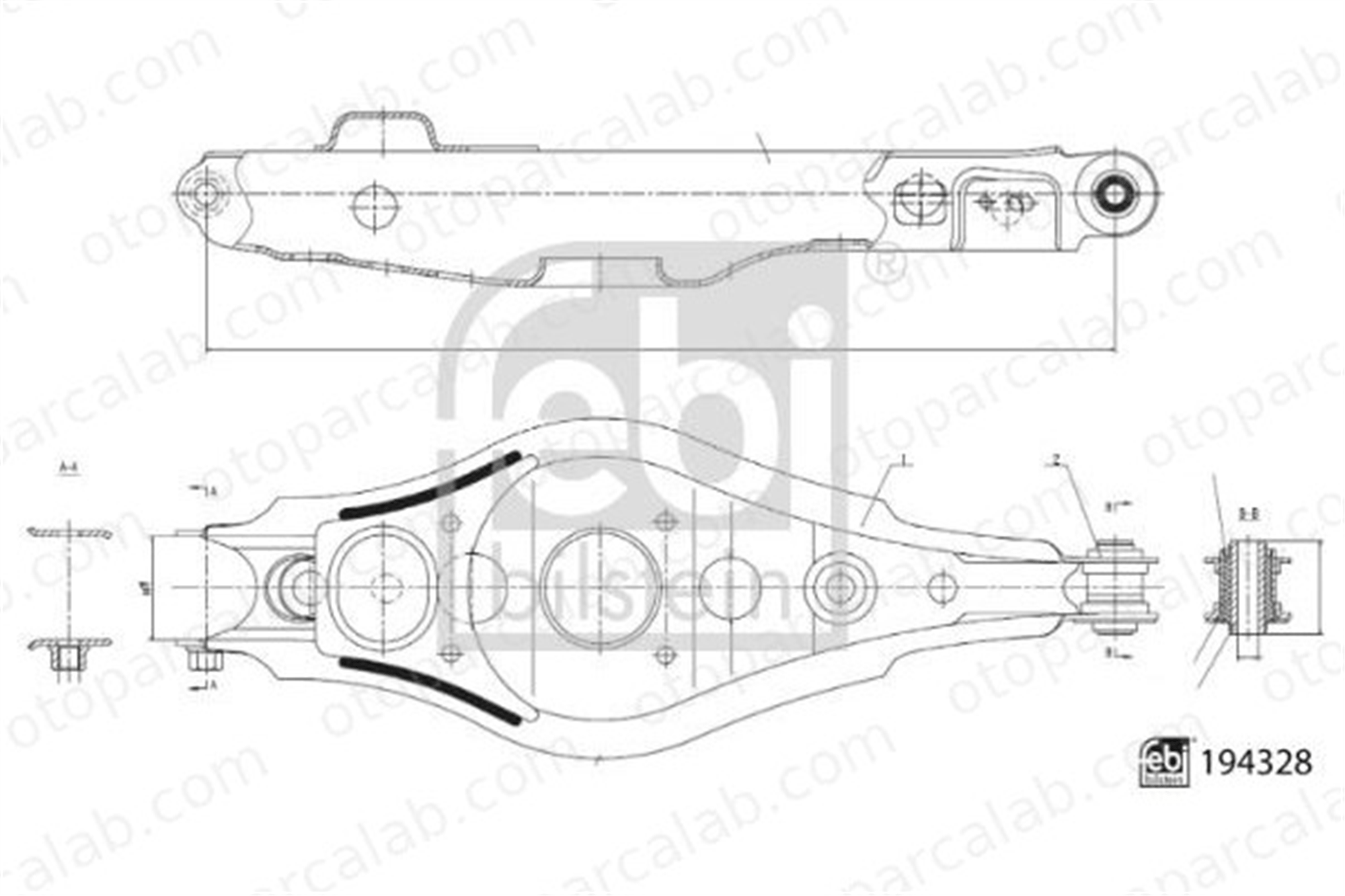FEBI BILSTEIN 194328 Salıncak Arka Alt Sağ veya Sol TOYOTA RAV 4 III RAV 4 IV 4873042050