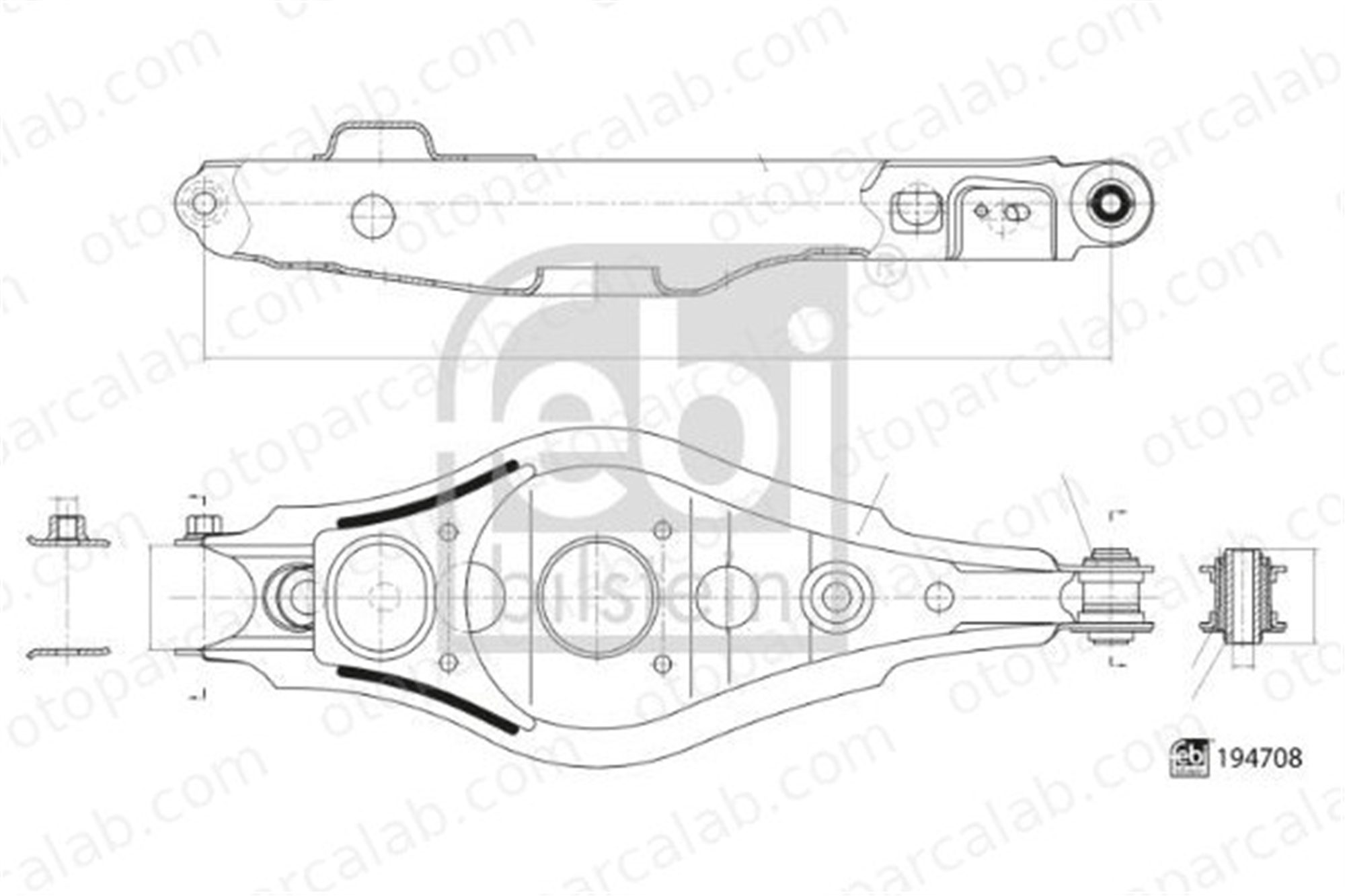FEBI BILSTEIN 194708 Salıncak Arka Alt Sağ veya Sol TOYOTA RAV 4 III RAV 4 IV 4874042020
