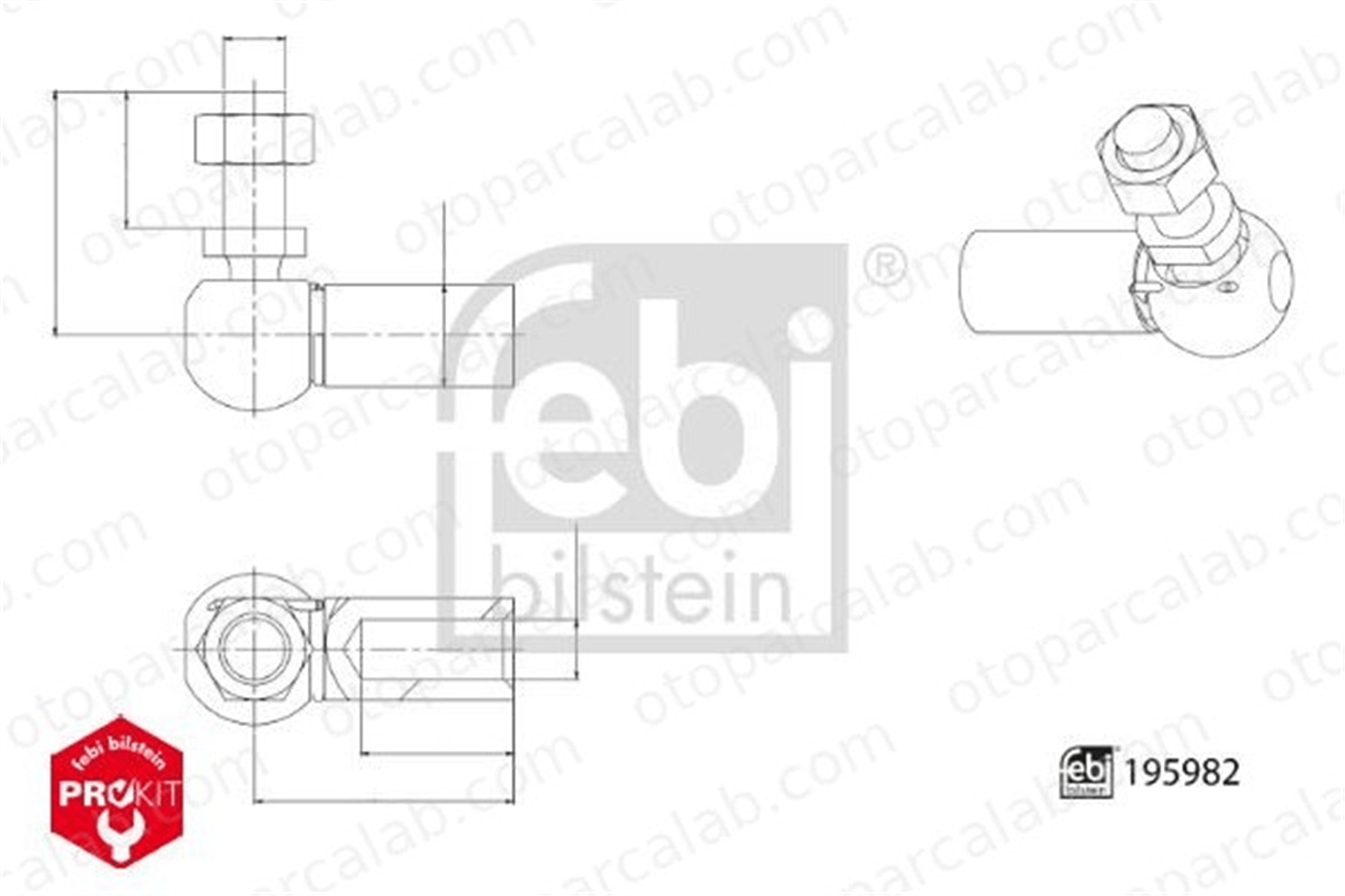 FEBI BILSTEIN 195982 Rotil Alt Sağ veya Sol MAN F90 E2000 6360906252 06360906252
